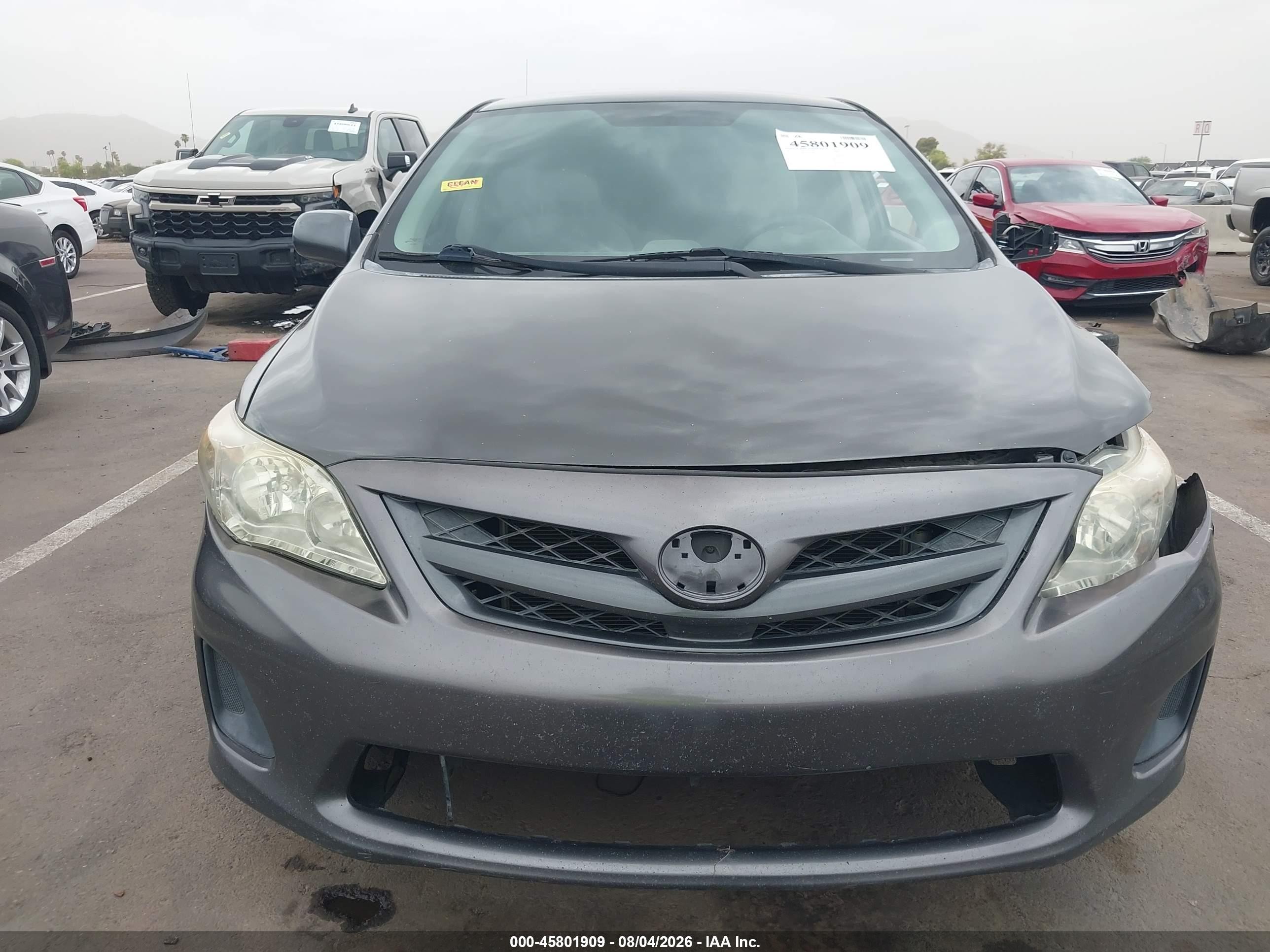 2012 Toyota Corolla Le Gray vin: 5YFBU4EE8CP016806