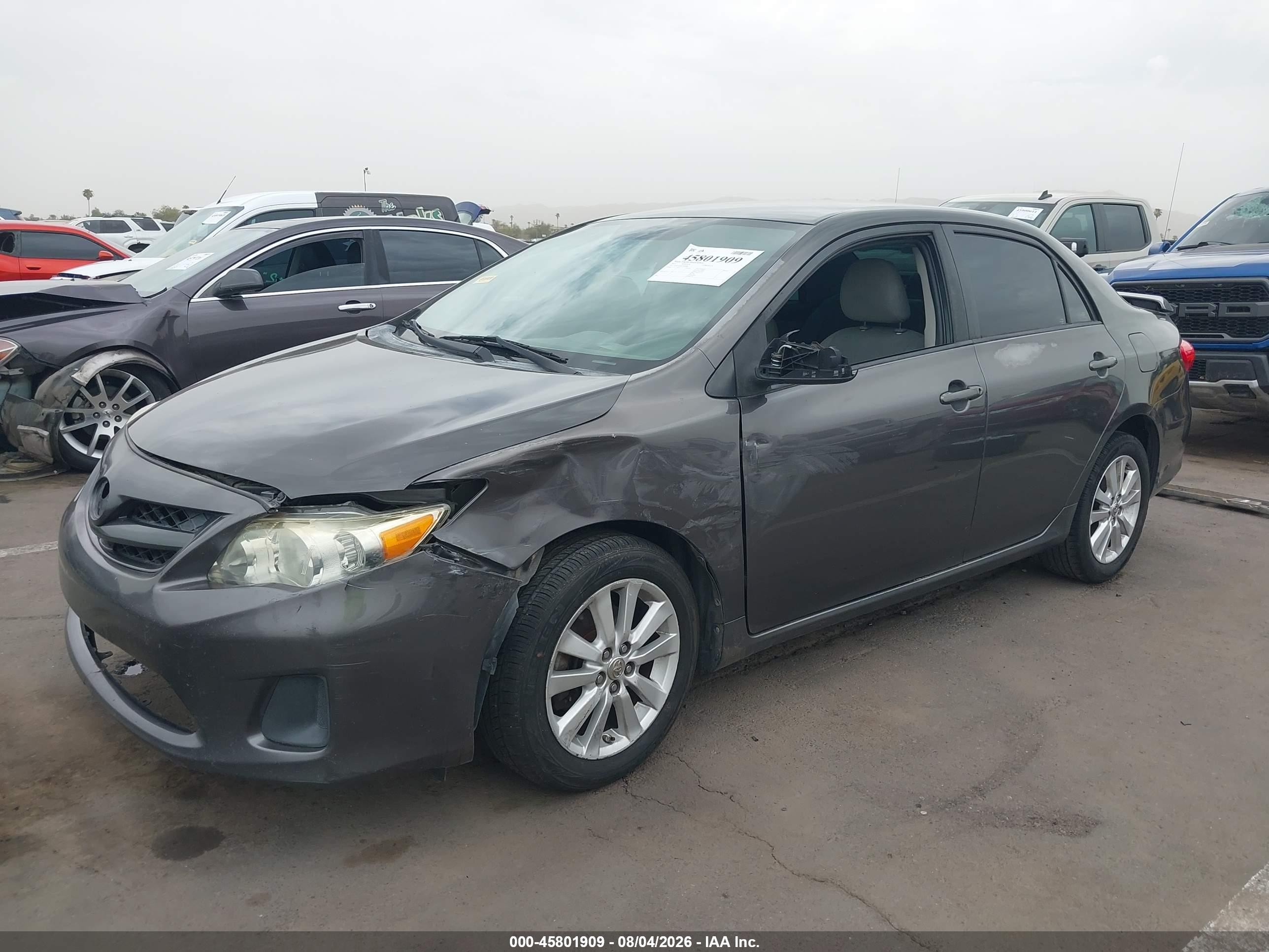 2012 Toyota Corolla Le Gray vin: 5YFBU4EE8CP016806