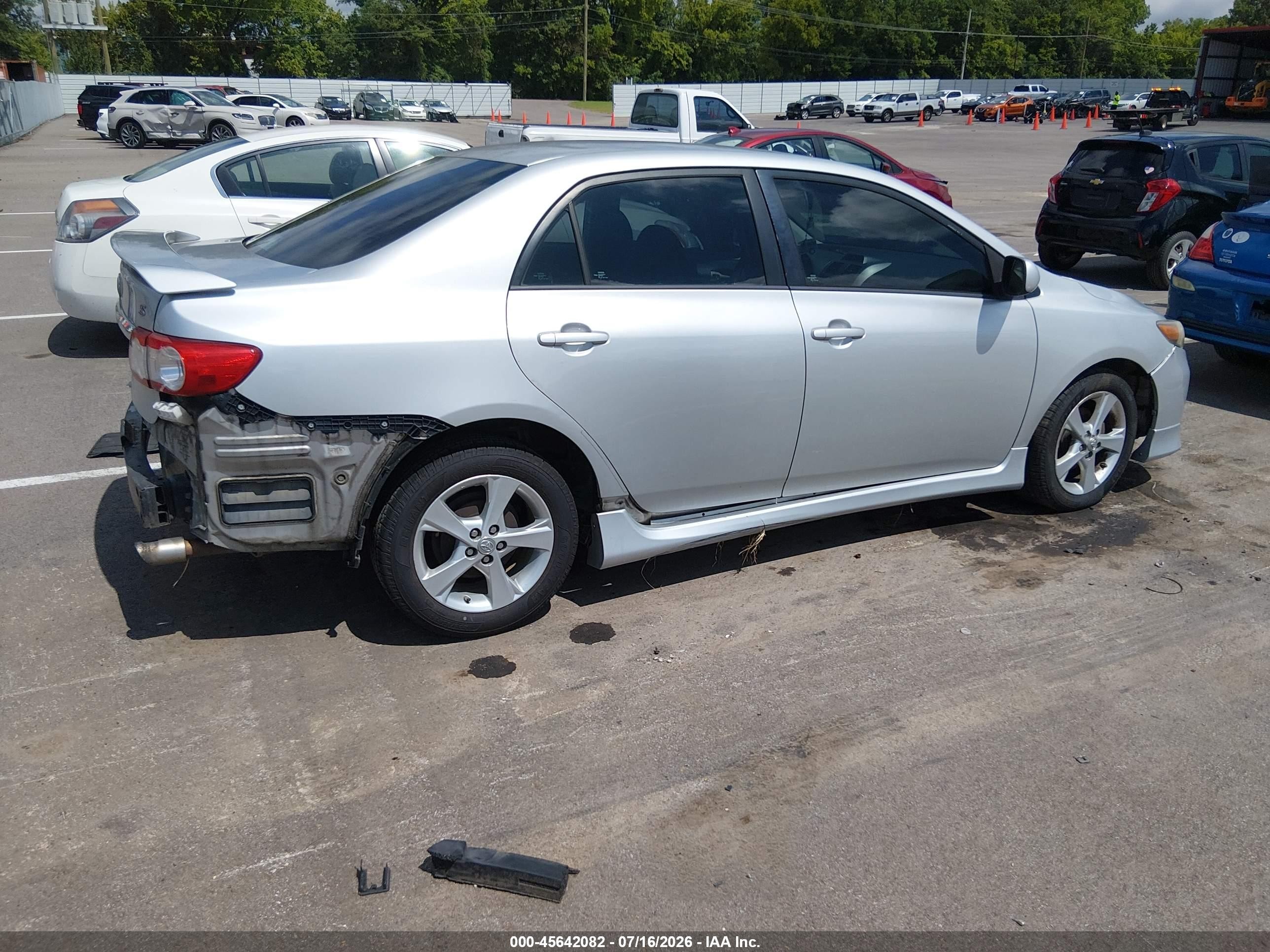 2012 Toyota Corolla S Gray vin: 5YFBU4EE8CP019236