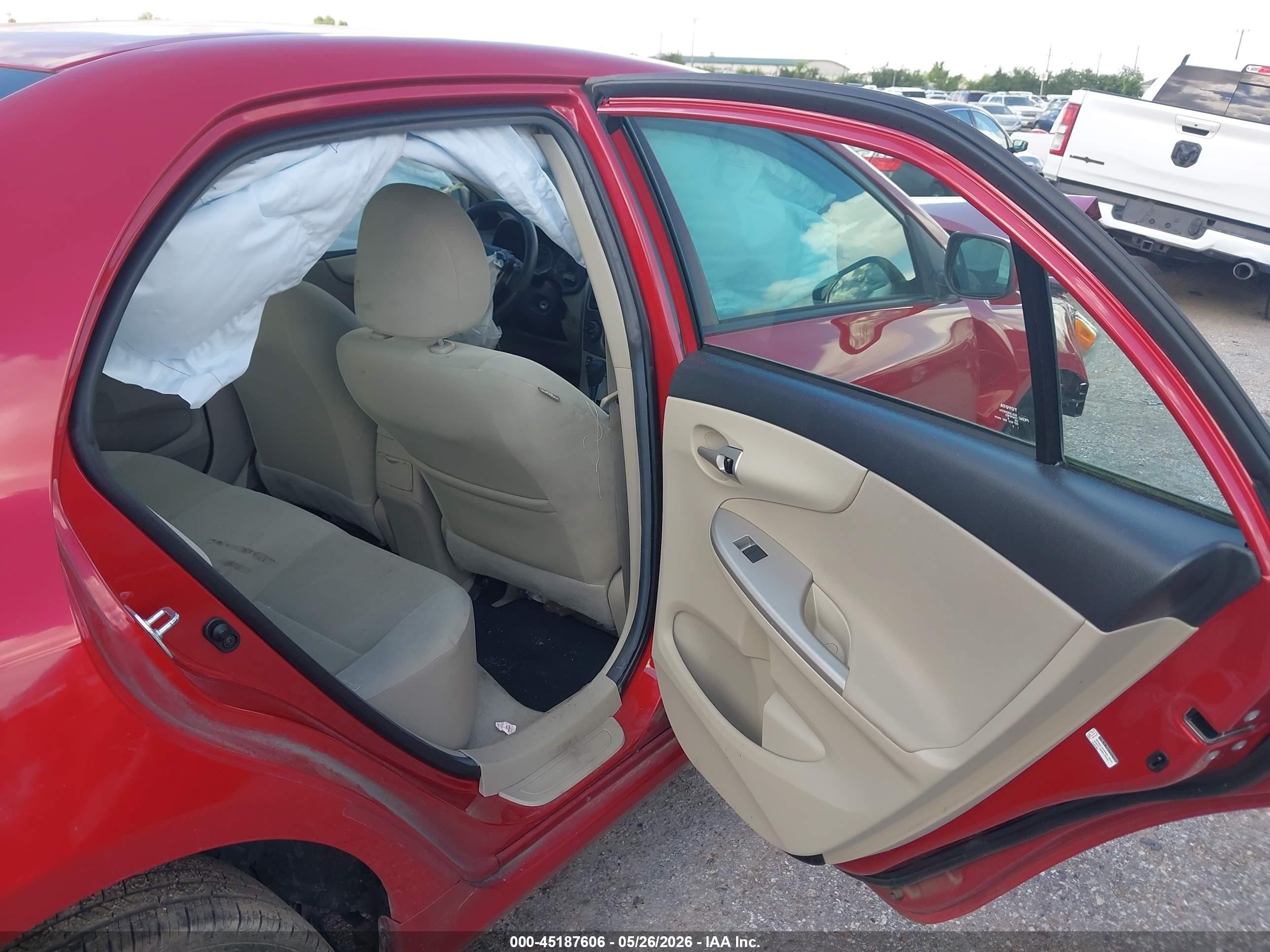 2012 Toyota Corolla Le Красный vin: 5YFBU4EE8CP024839