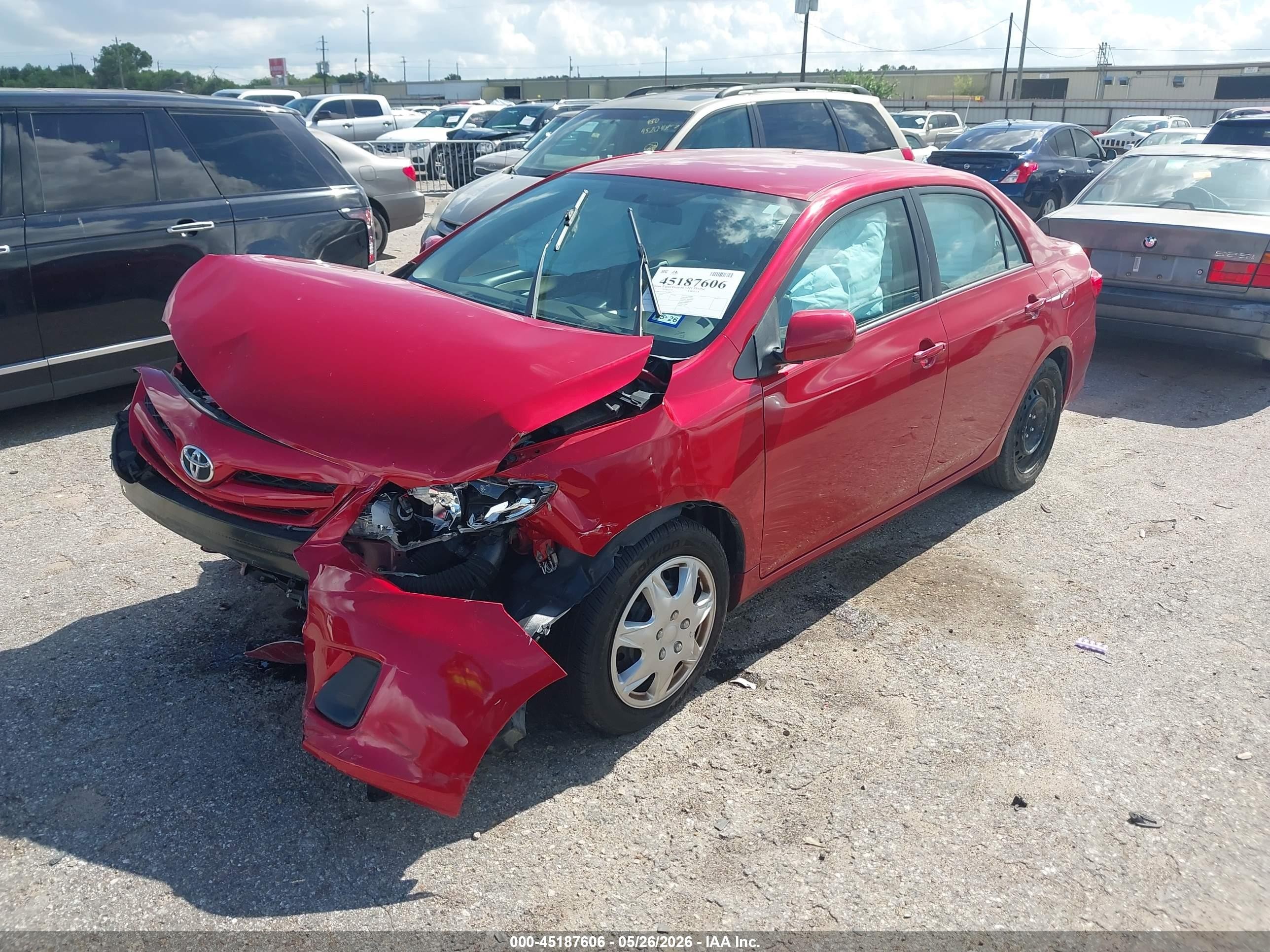 2012 Toyota Corolla Le Красный vin: 5YFBU4EE8CP024839