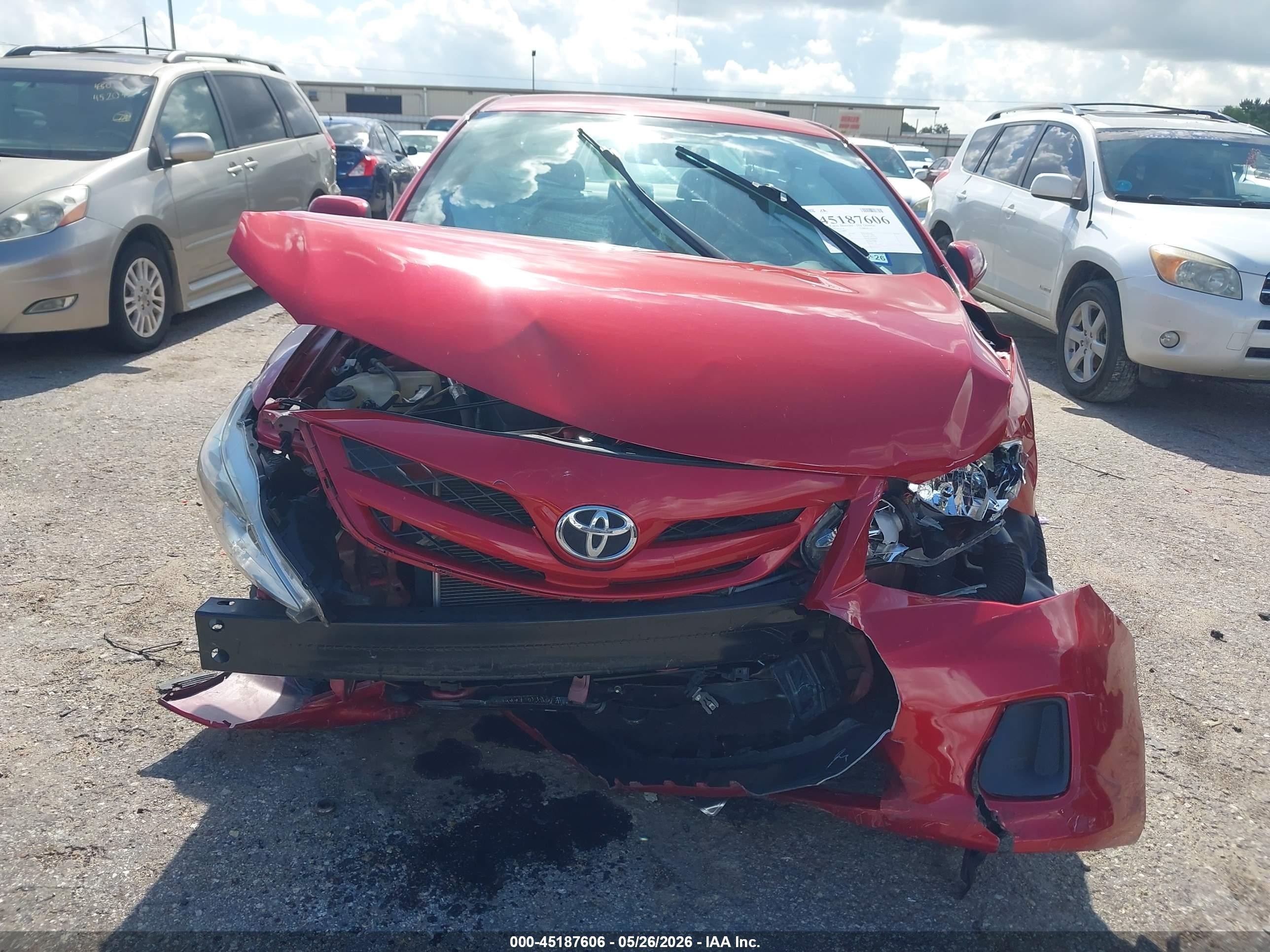 2012 Toyota Corolla Le Красный vin: 5YFBU4EE8CP024839