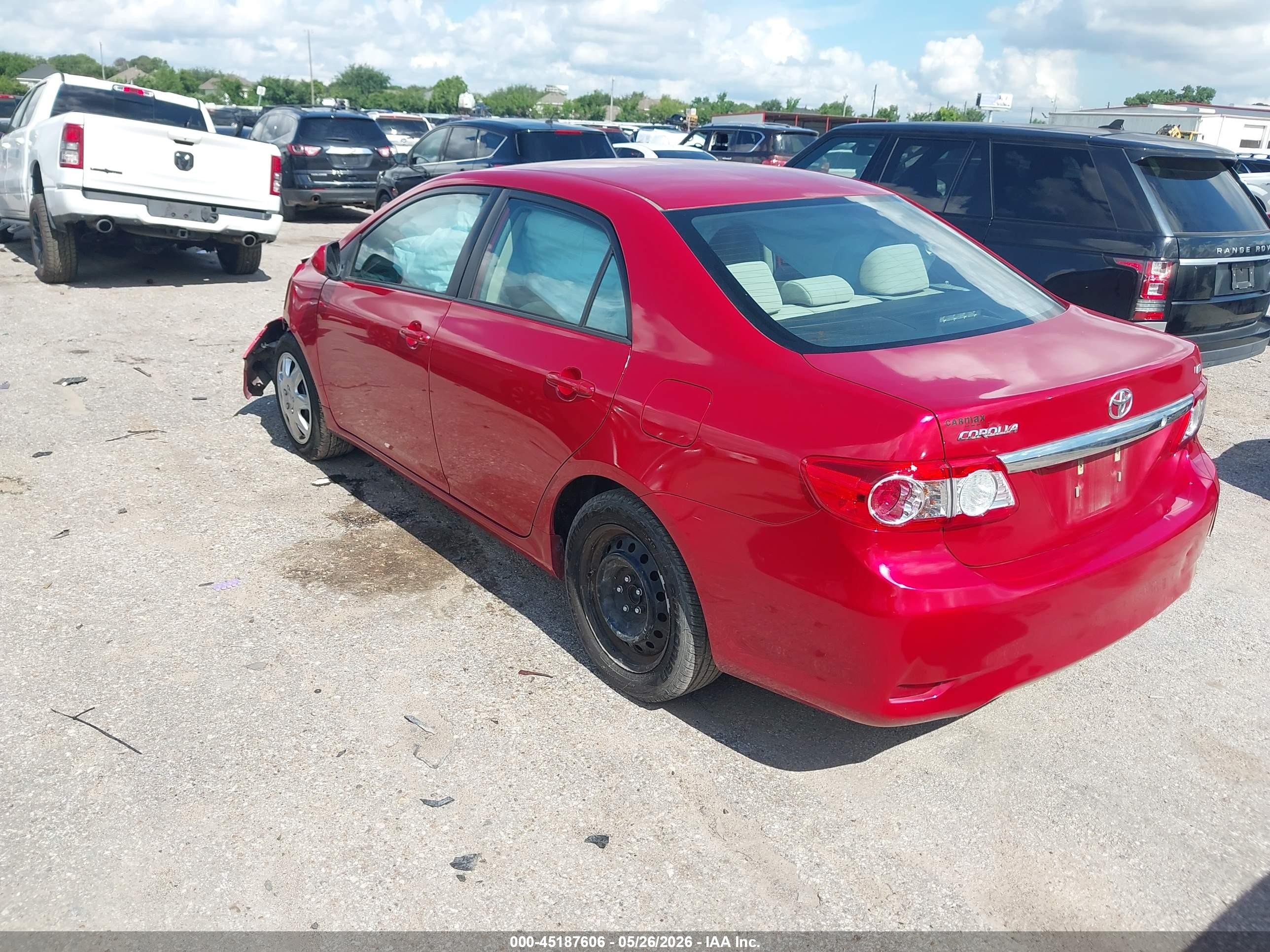 2012 Toyota Corolla Le Красный vin: 5YFBU4EE8CP024839