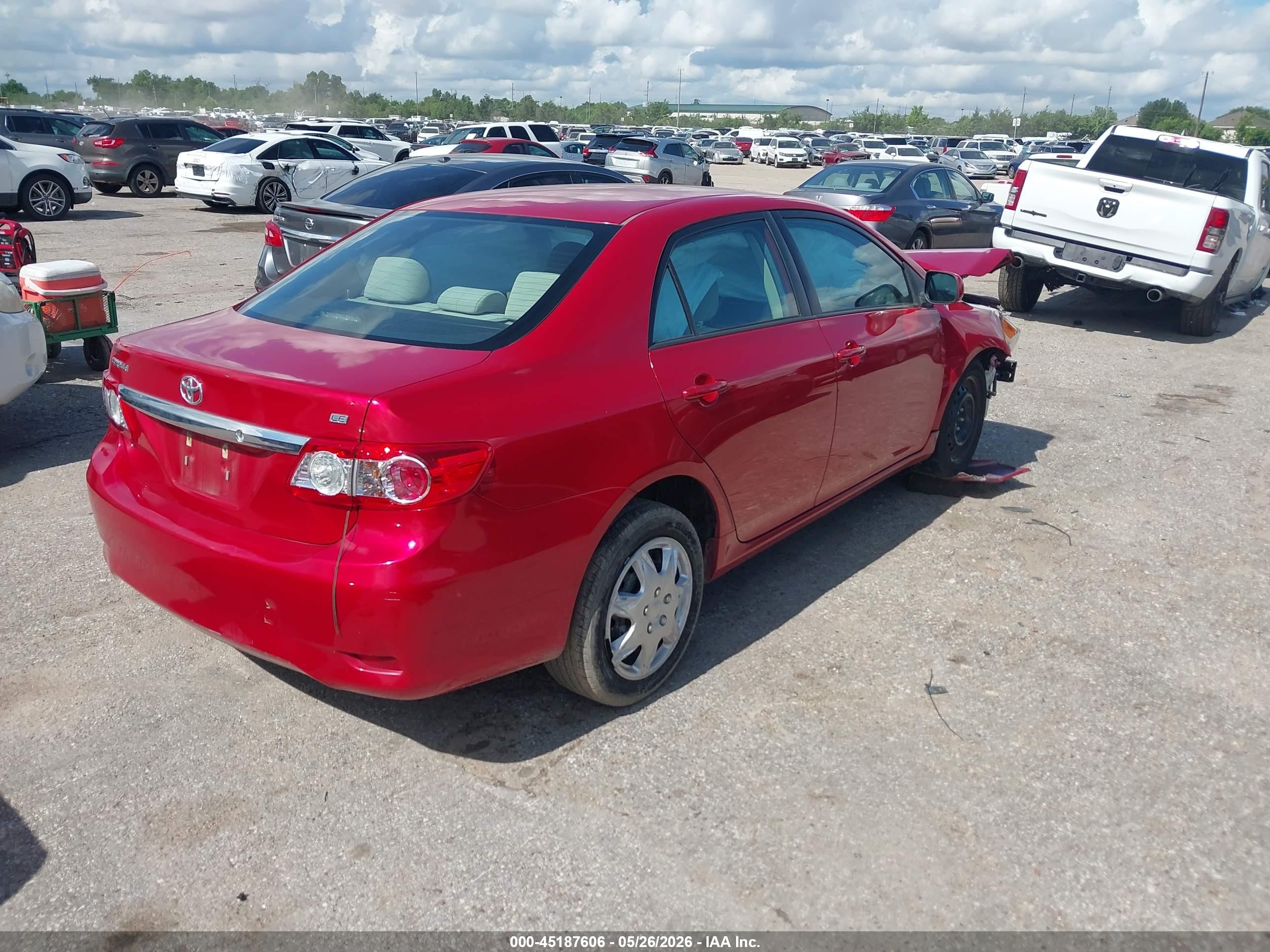 2012 Toyota Corolla Le Красный vin: 5YFBU4EE8CP024839