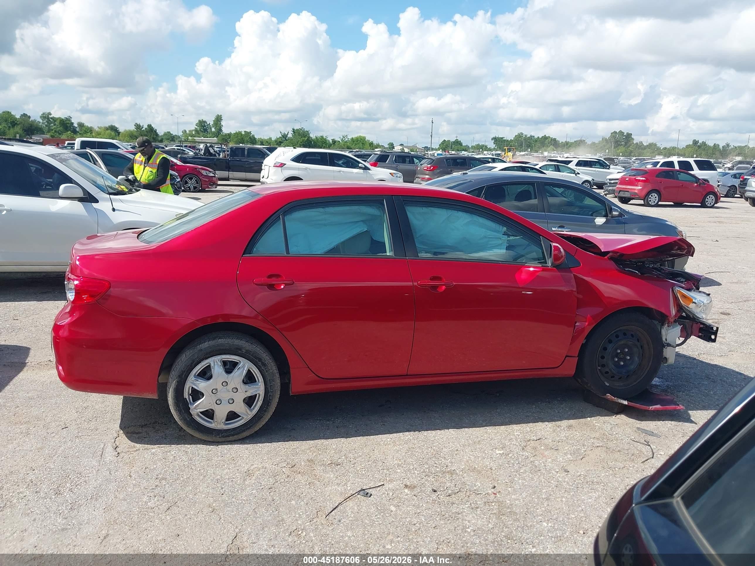 2012 Toyota Corolla Le Красный vin: 5YFBU4EE8CP024839