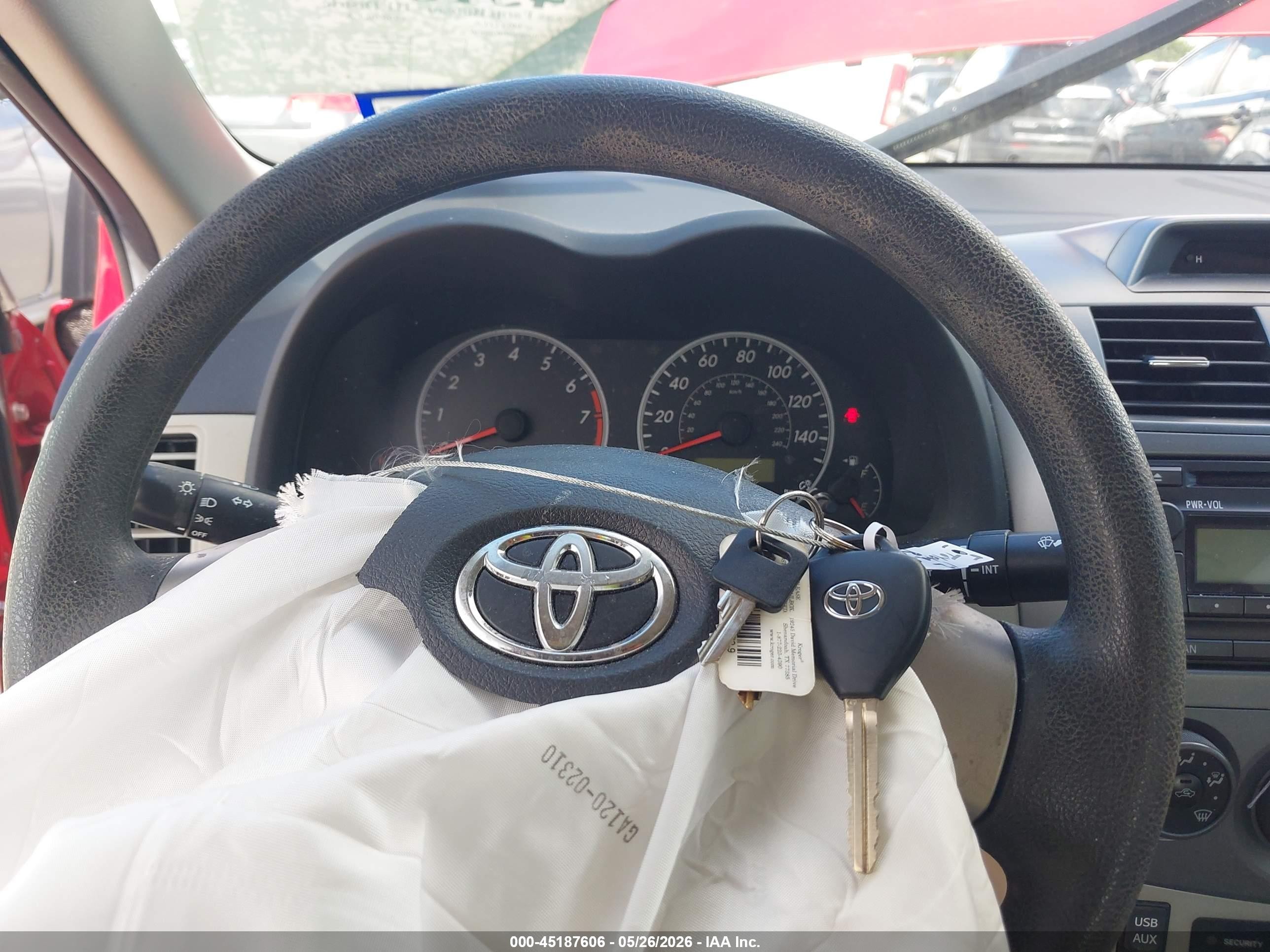 2012 Toyota Corolla Le Красный vin: 5YFBU4EE8CP024839