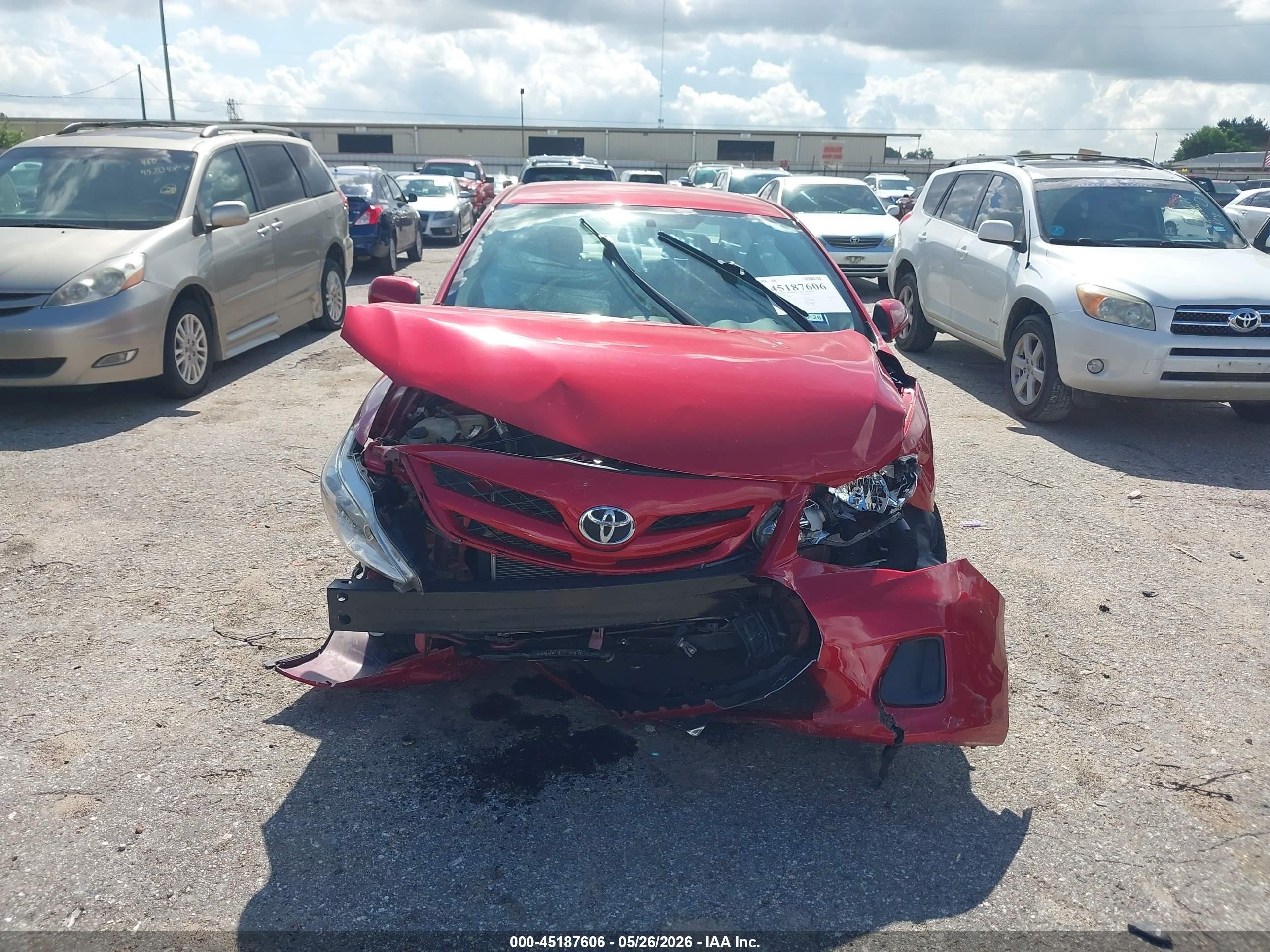 2012 Toyota Corolla Le Красный vin: 5YFBU4EE8CP024839
