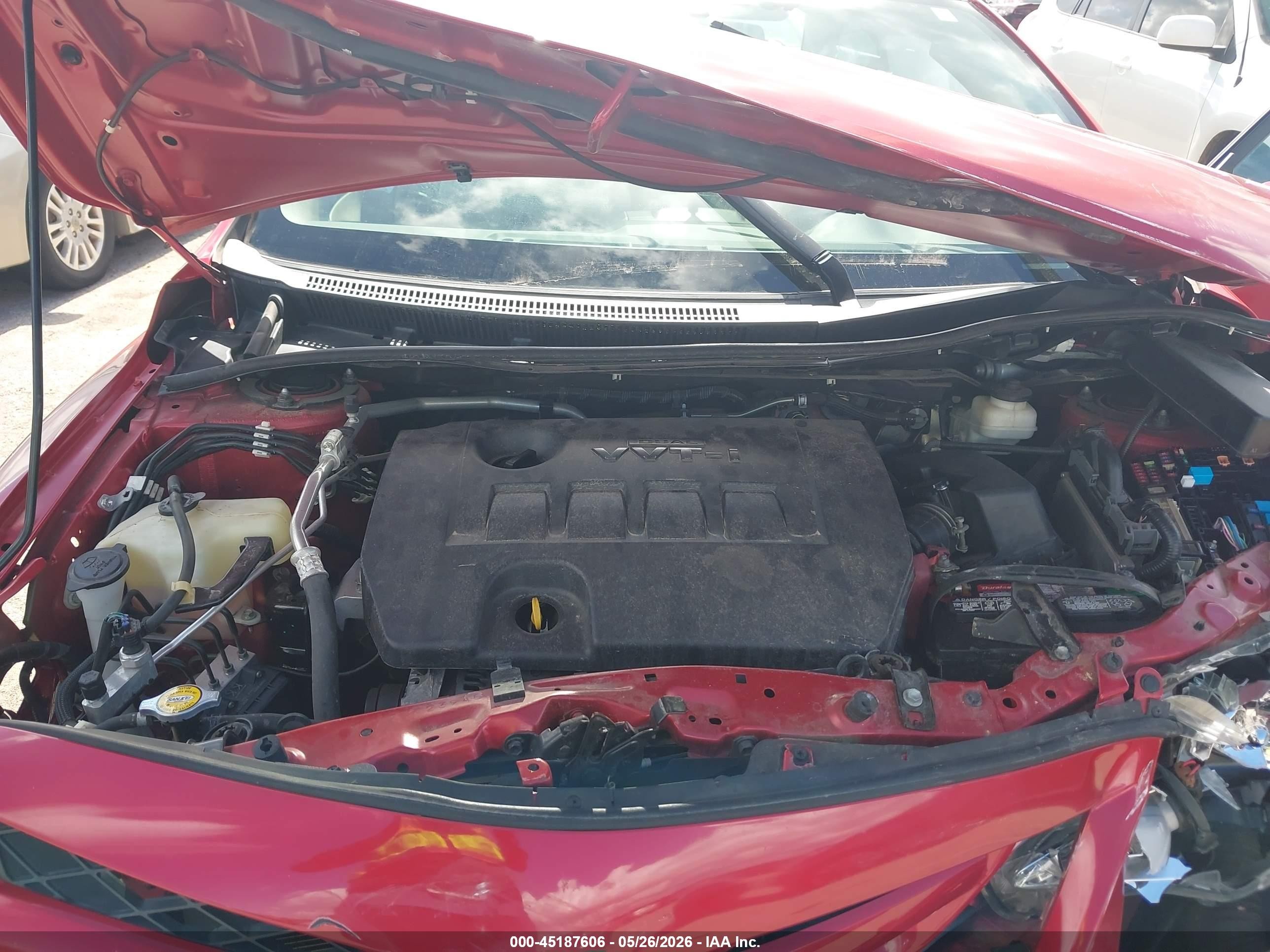 2012 Toyota Corolla Le Красный vin: 5YFBU4EE8CP024839