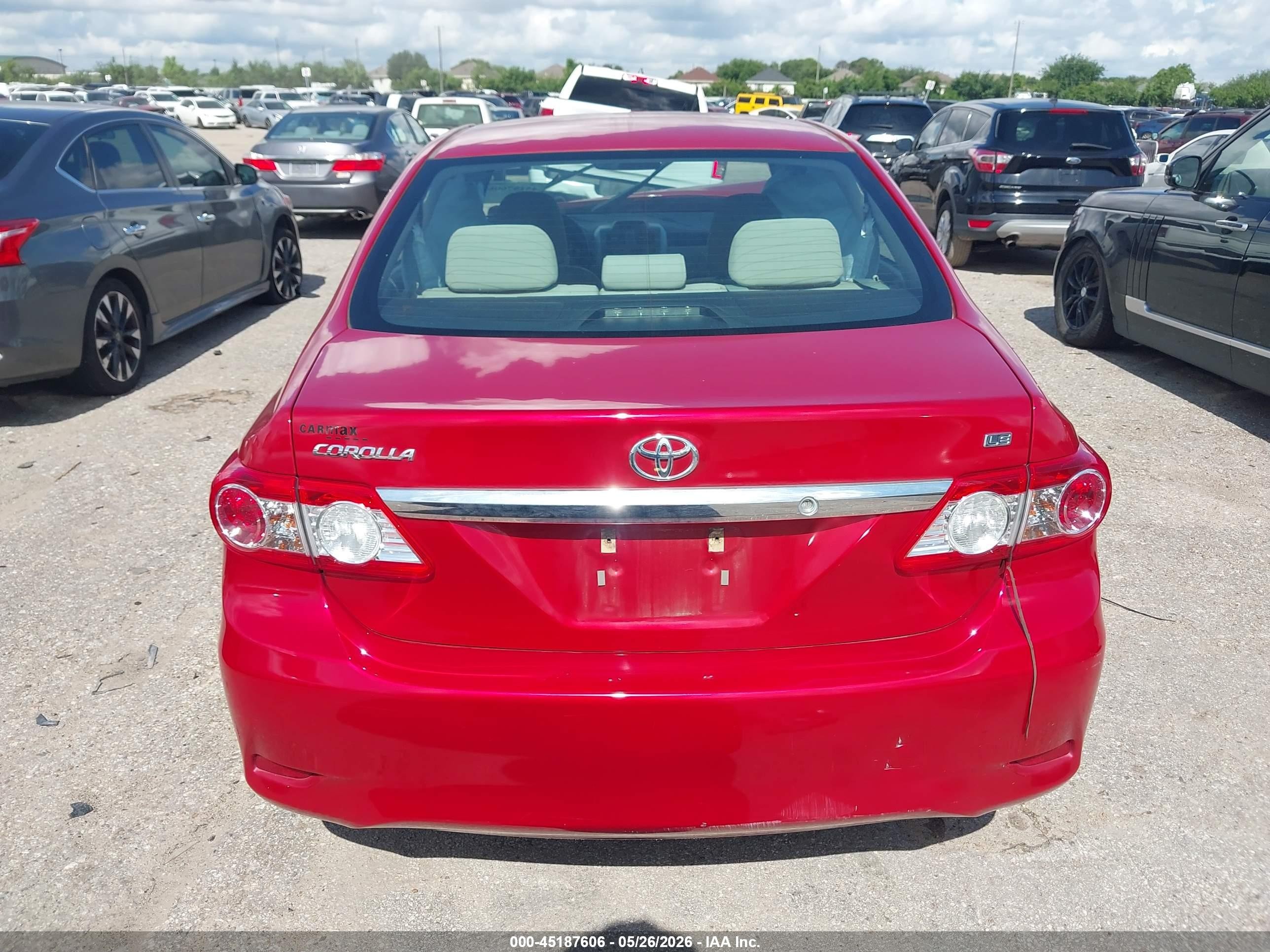 2012 Toyota Corolla Le Красный vin: 5YFBU4EE8CP024839