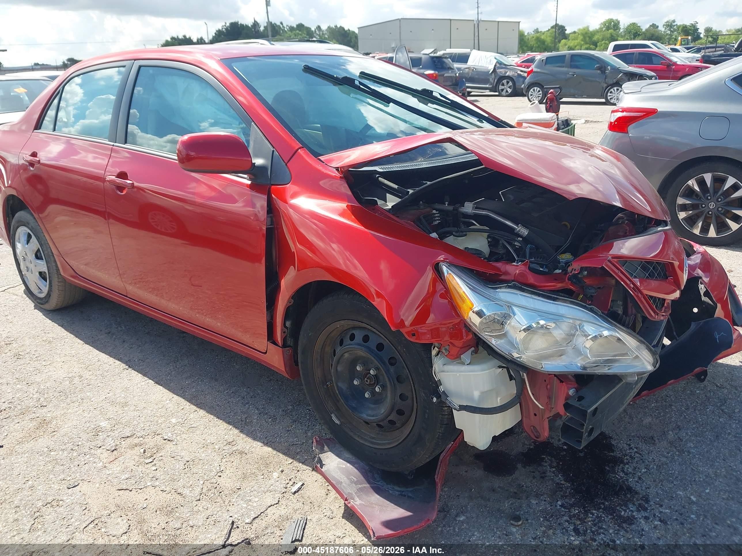 2012 Toyota Corolla Le Красный vin: 5YFBU4EE8CP024839