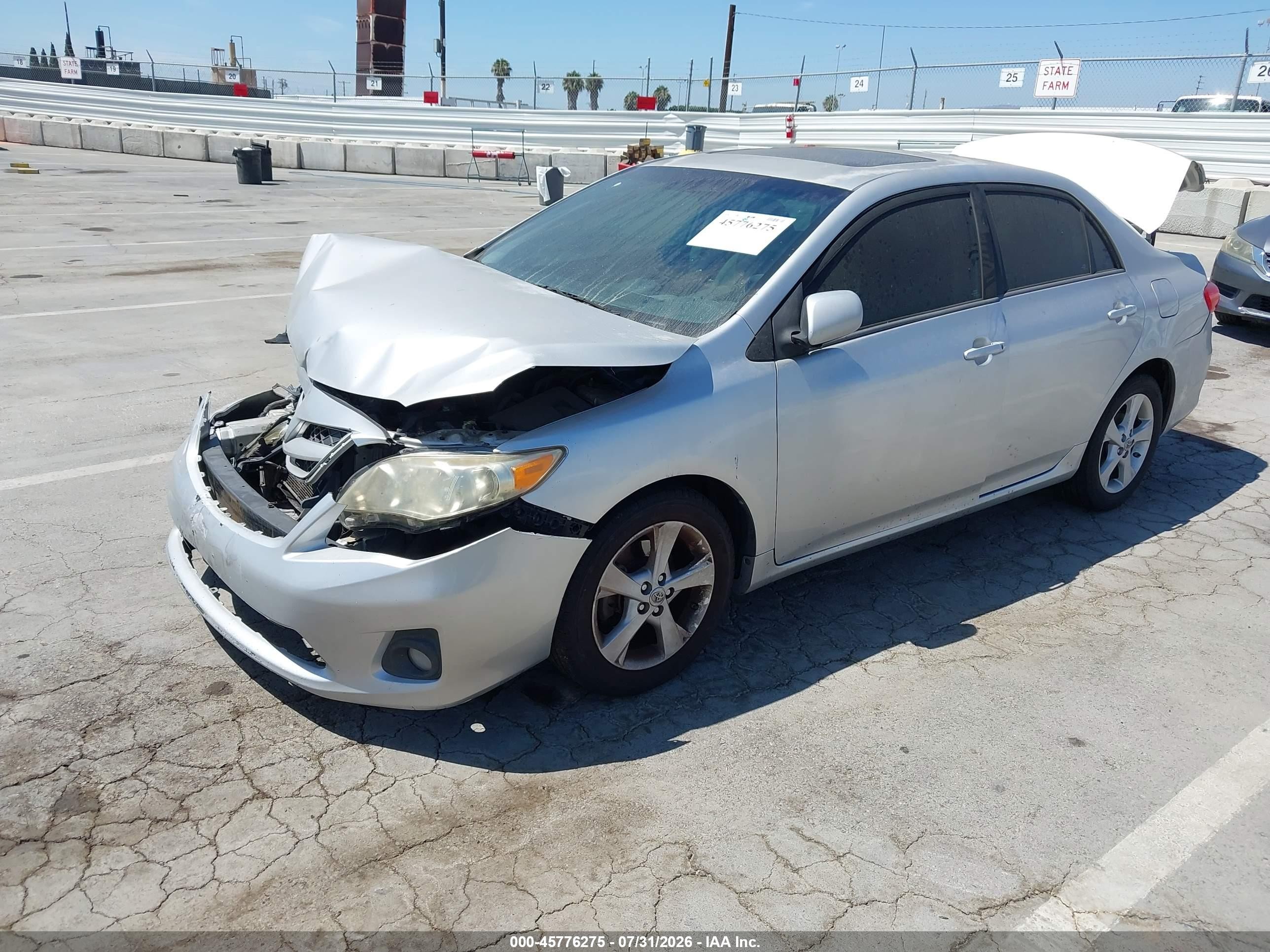 2012 Toyota Corolla Le Silver vin: 5YFBU4EE8CP033489