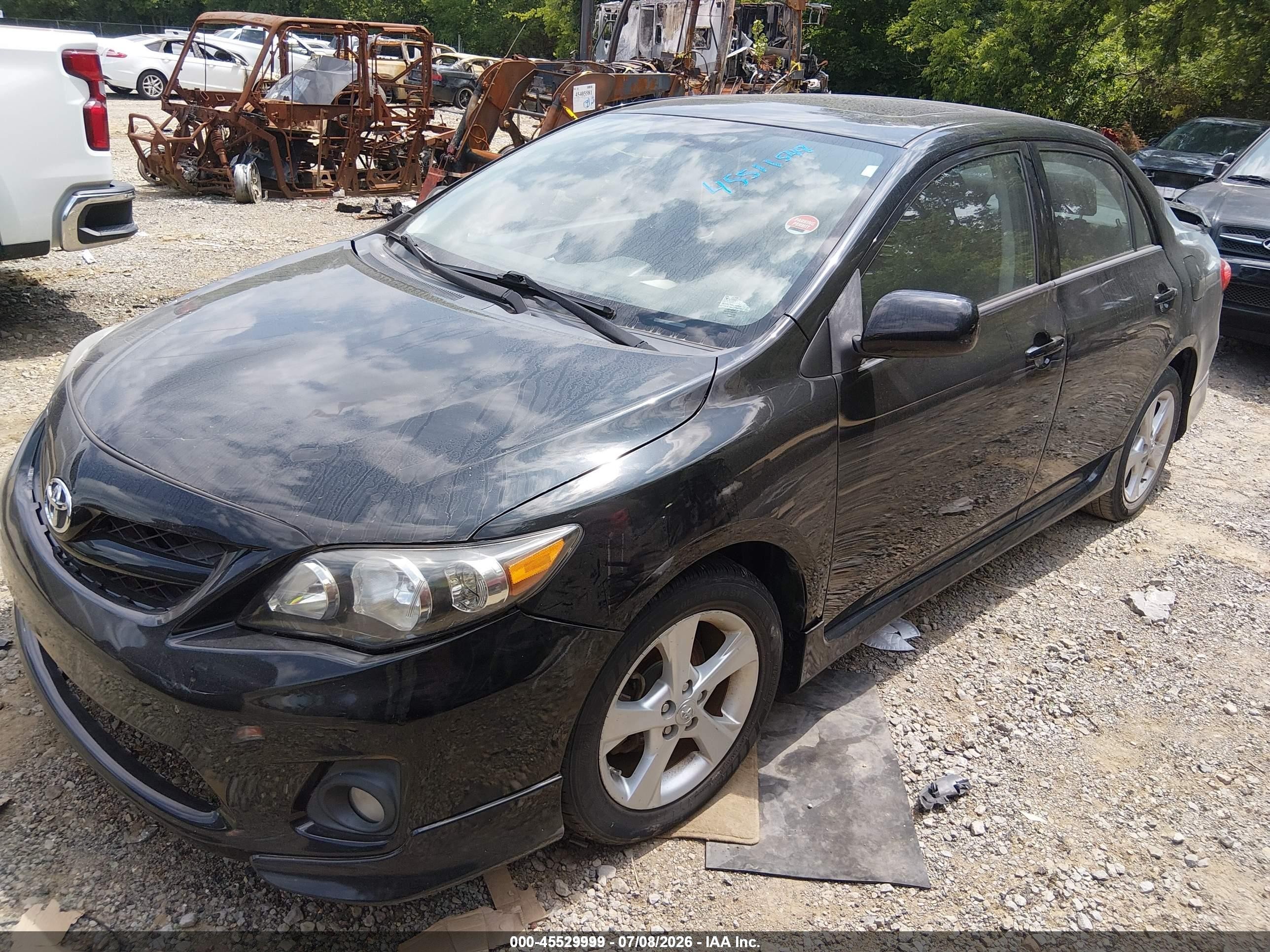 2012 Toyota Corolla S Black vin: 5YFBU4EE8CP038983