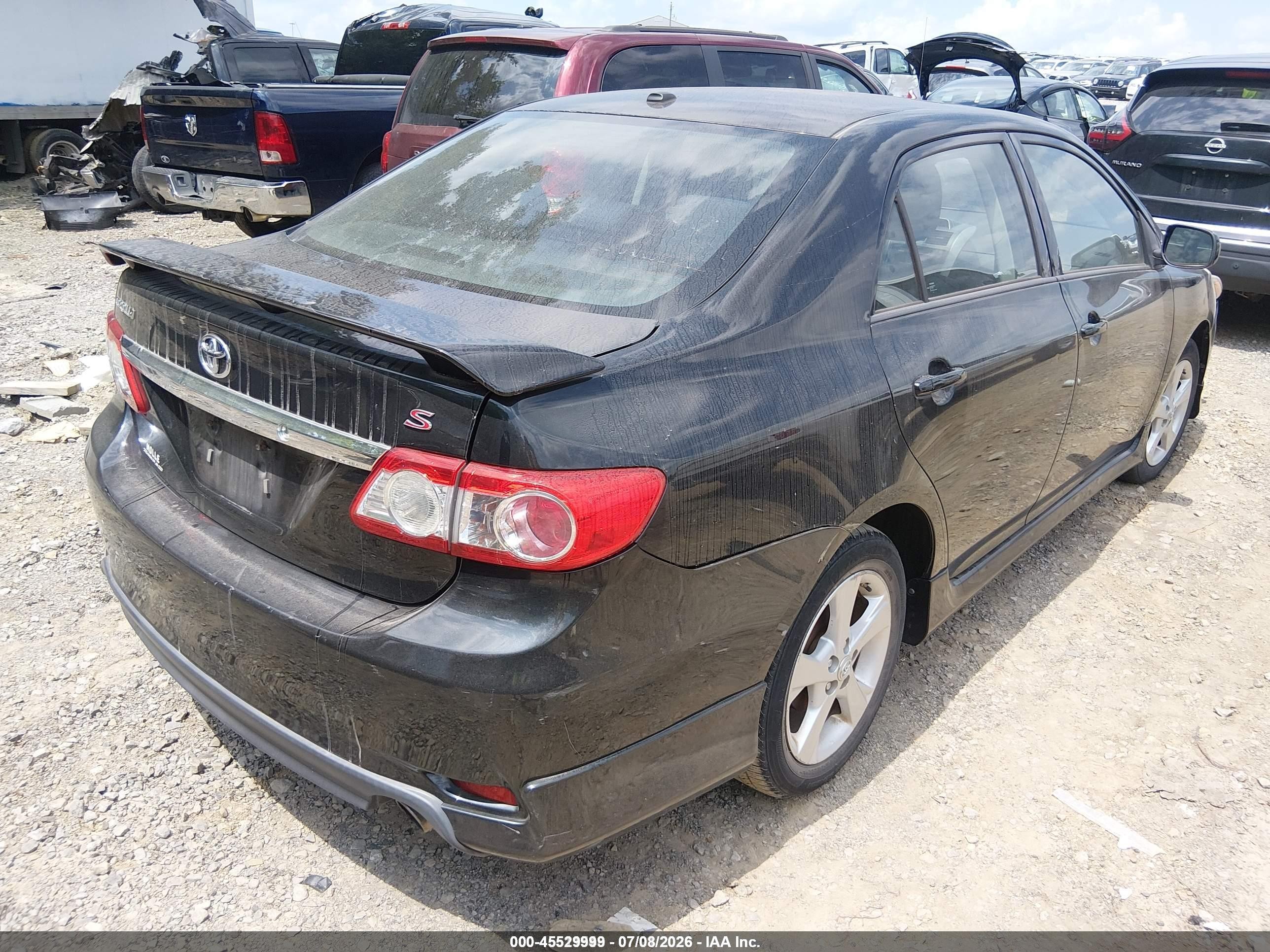 2012 Toyota Corolla S Black vin: 5YFBU4EE8CP038983