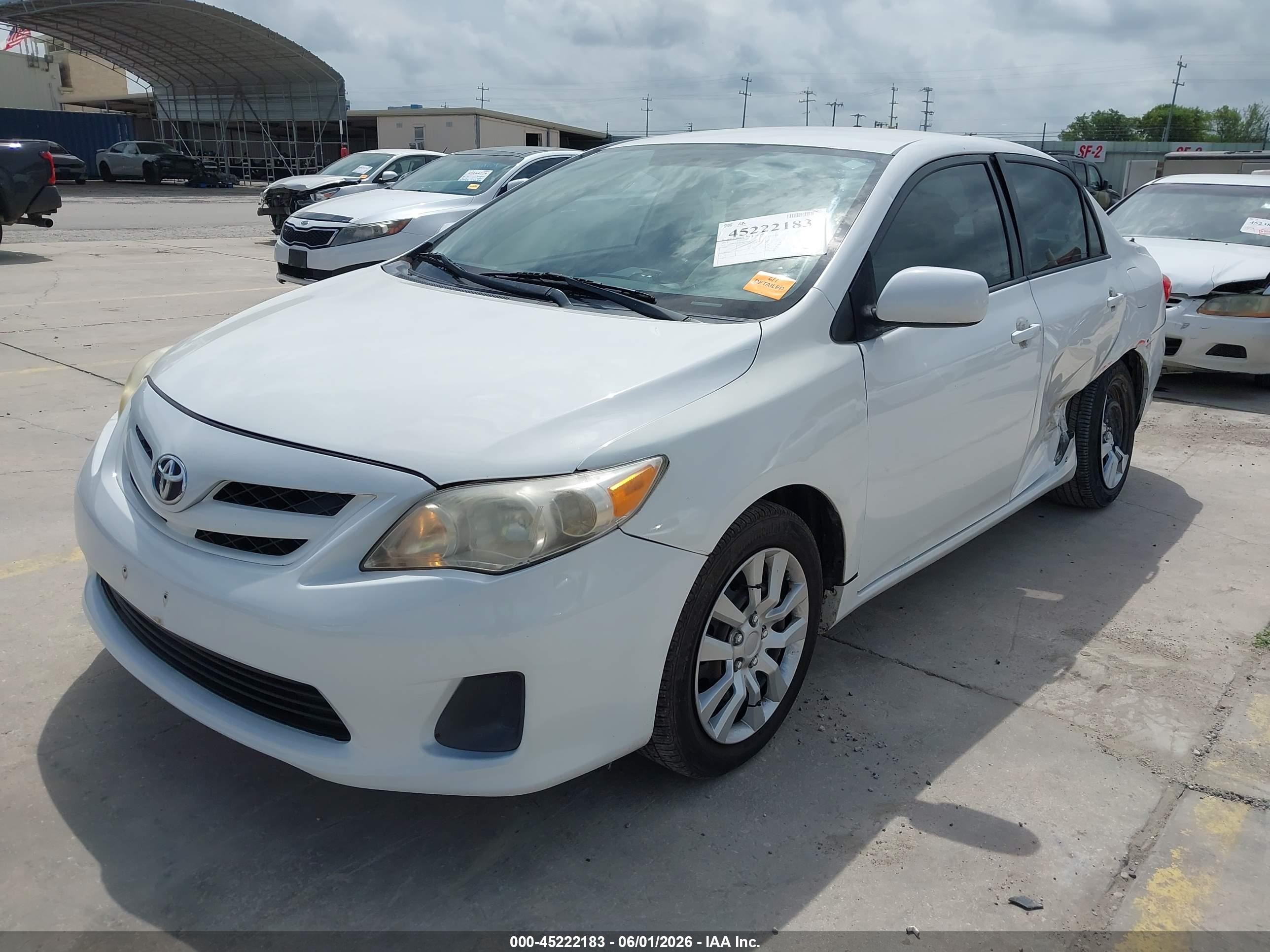 2012 Toyota Corolla Le White vin: 5YFBU4EE8CP045478