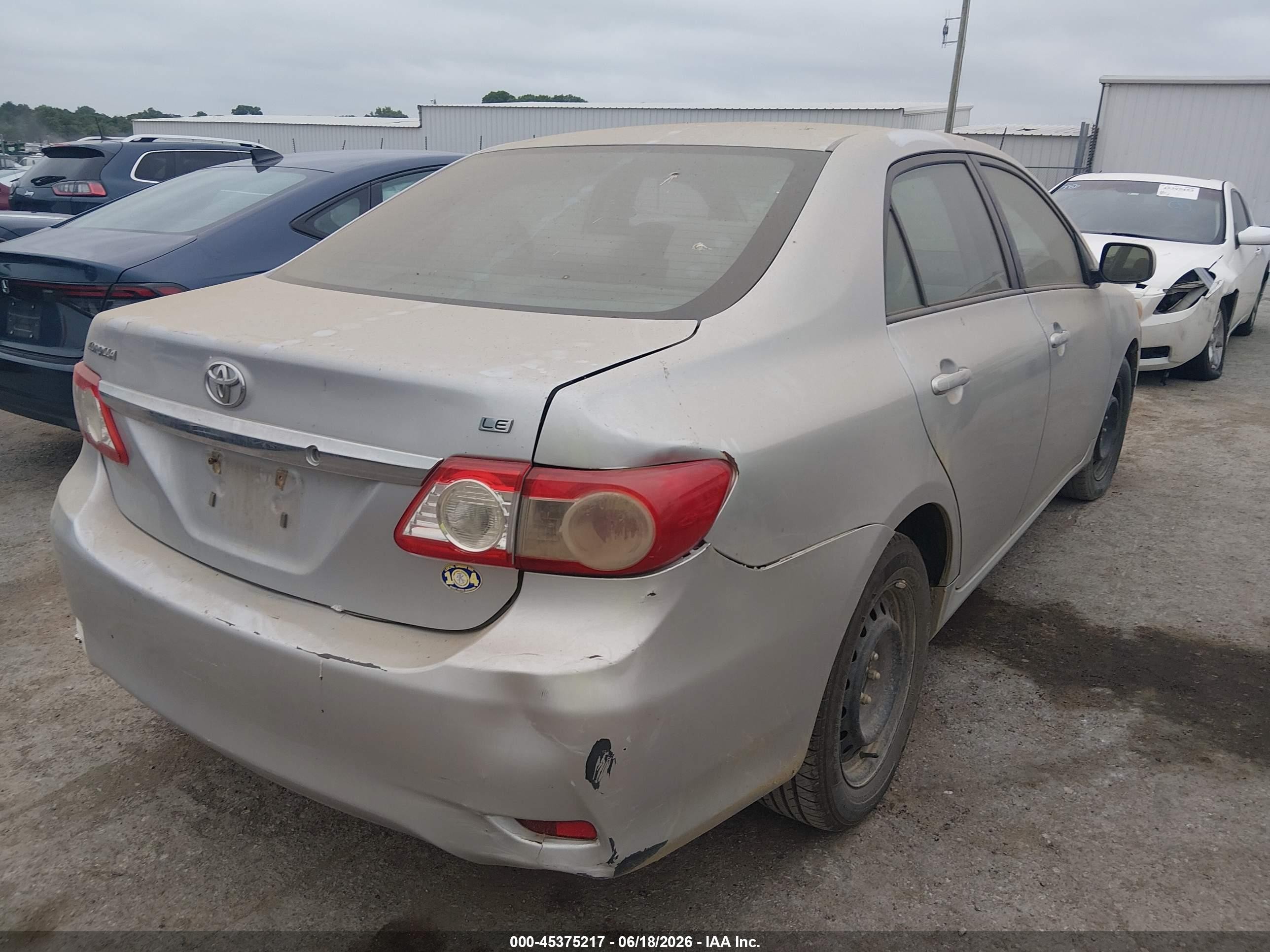 2012 Toyota Corolla Le Silver vin: 5YFBU4EE8CP049742