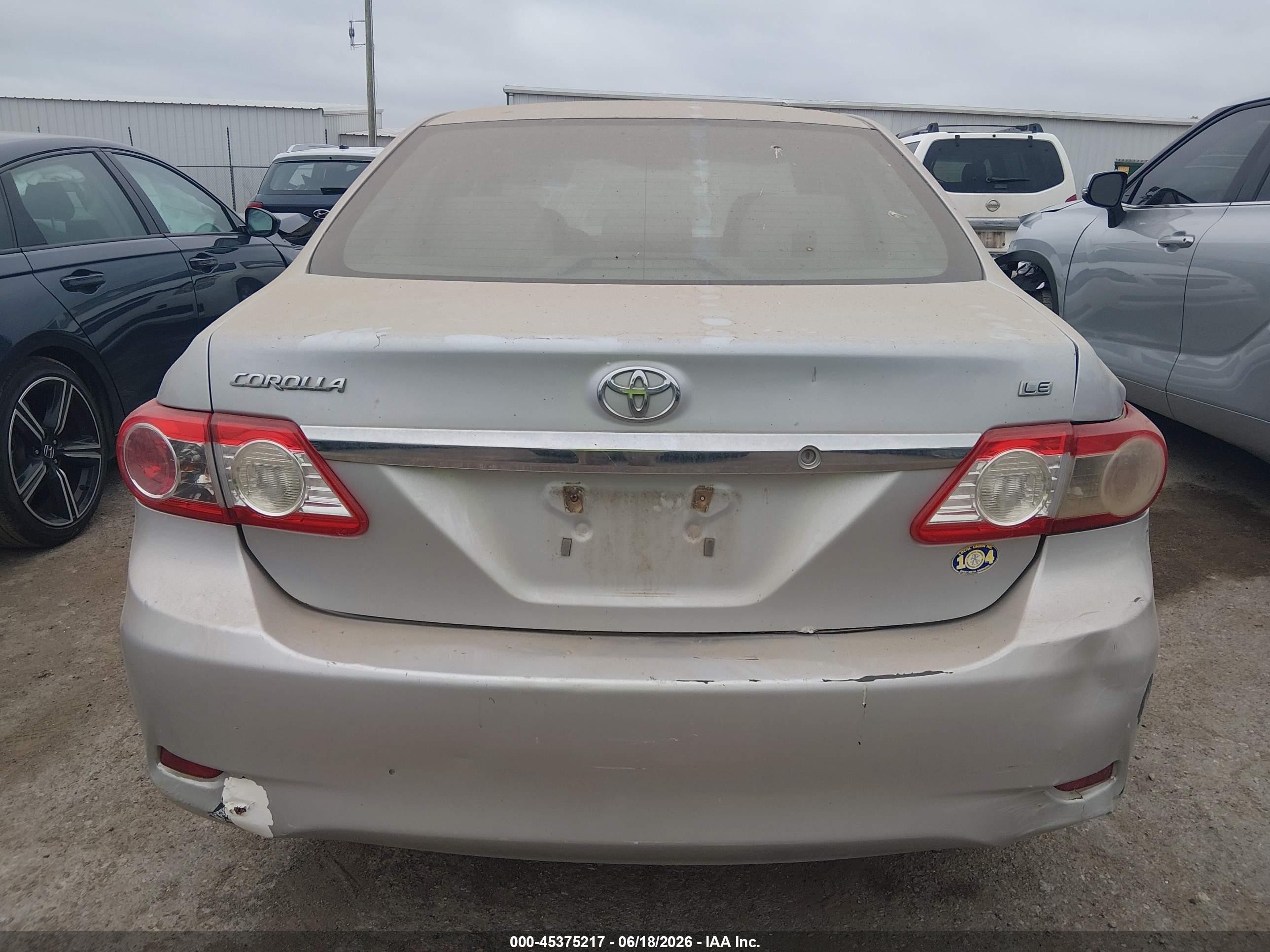 2012 Toyota Corolla Le Silver vin: 5YFBU4EE8CP049742