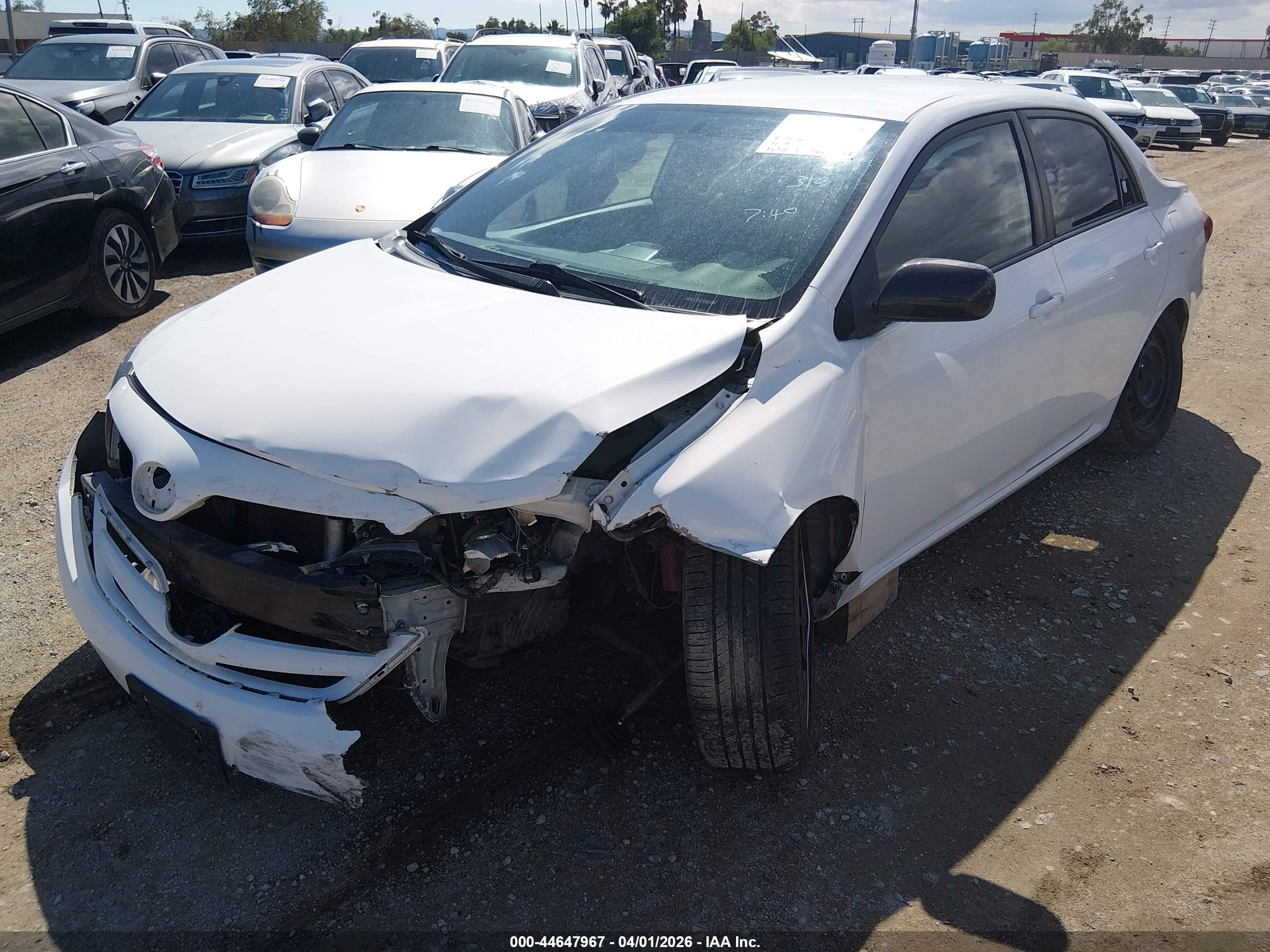 2012 Toyota Corolla Le Белый vin: 5YFBU4EE8CP050938