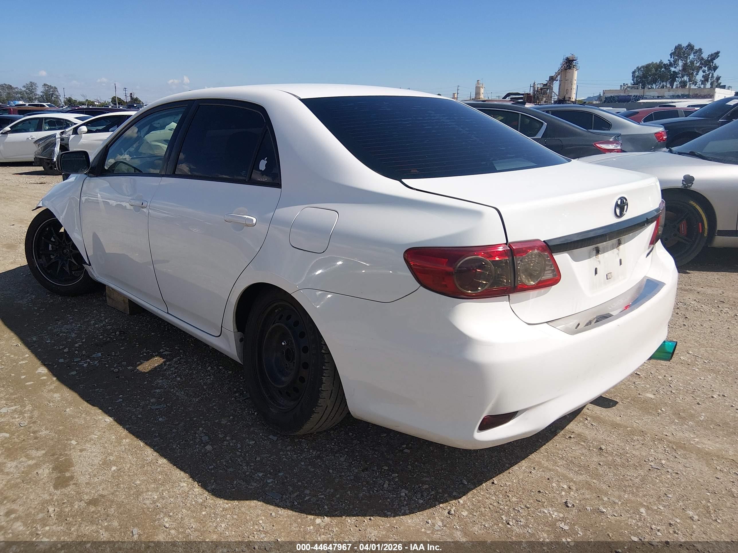 2012 Toyota Corolla Le Белый vin: 5YFBU4EE8CP050938