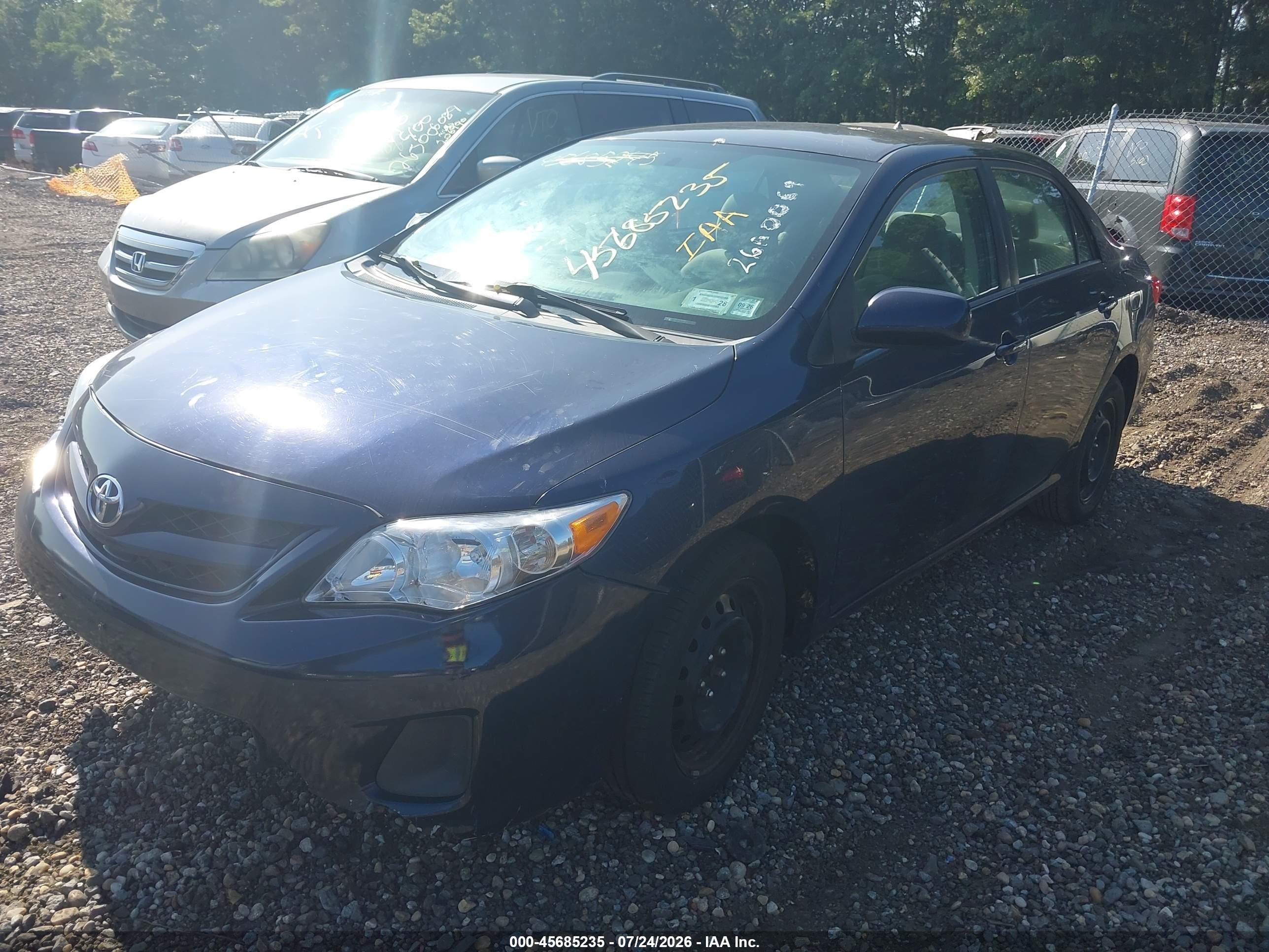 2012 Toyota Corolla Le Blue vin: 5YFBU4EE8CP055301
