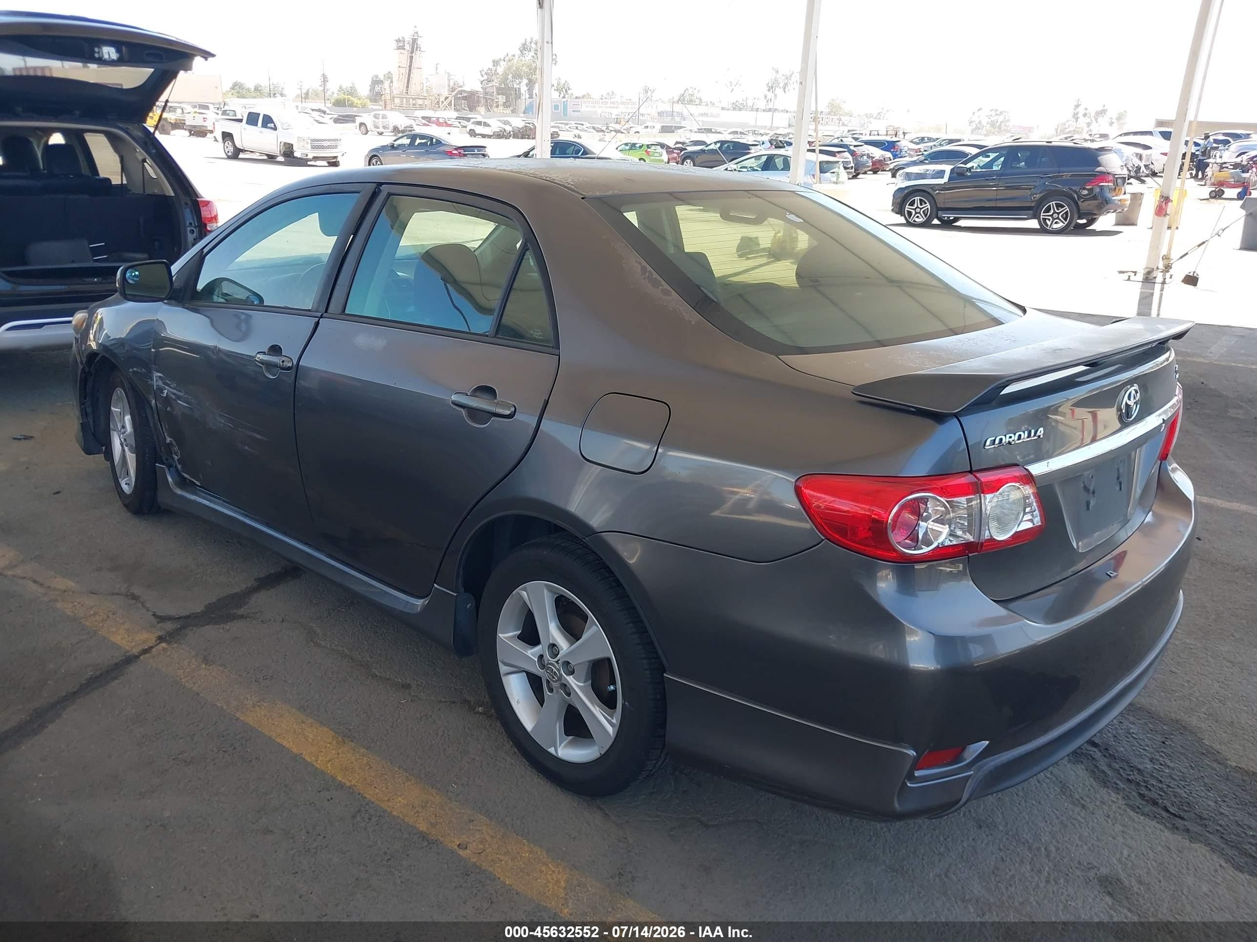 2012 Toyota Corolla S Gray vin: 5YFBU4EE8CP058862