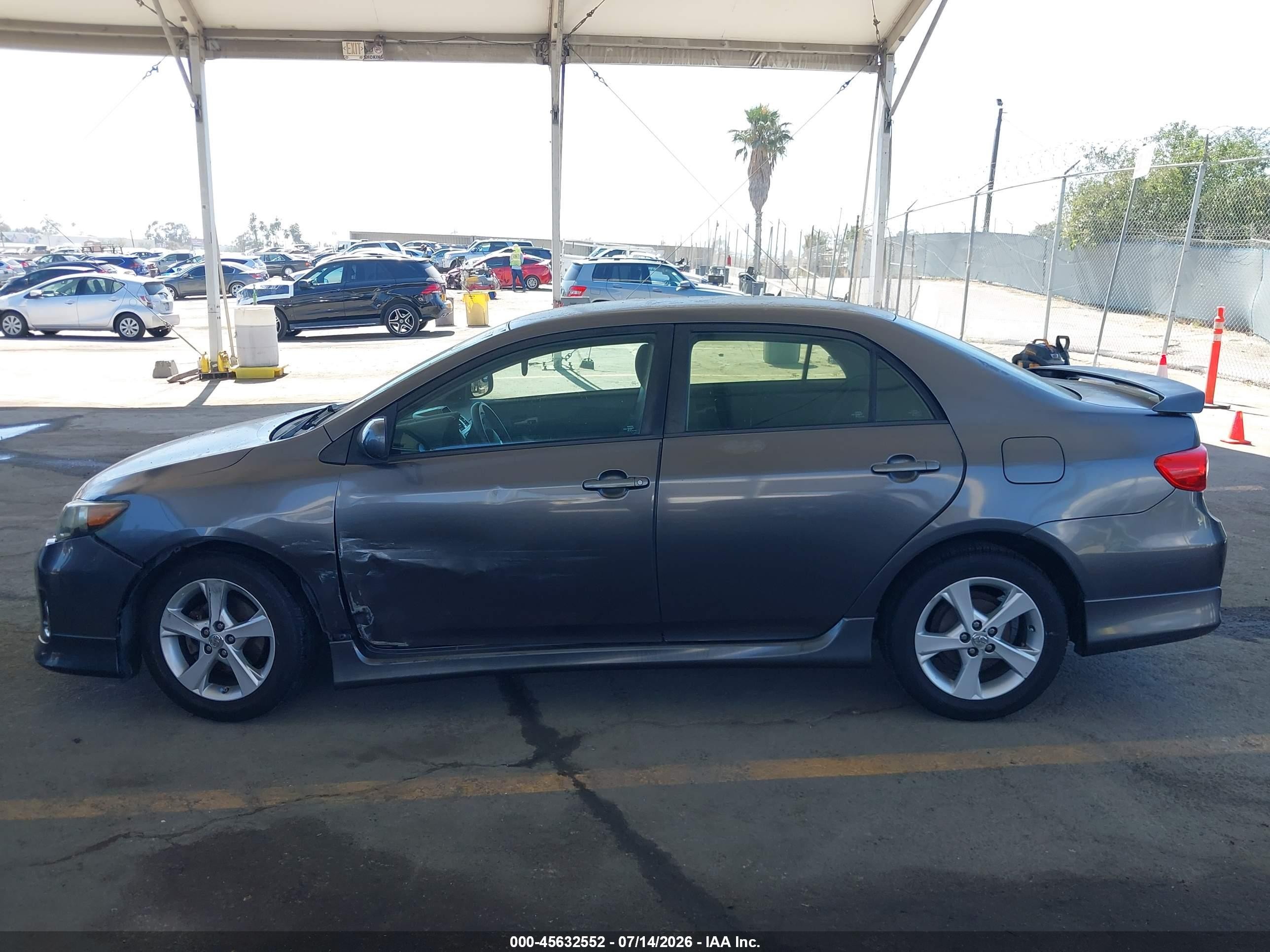 2012 Toyota Corolla S Gray vin: 5YFBU4EE8CP058862
