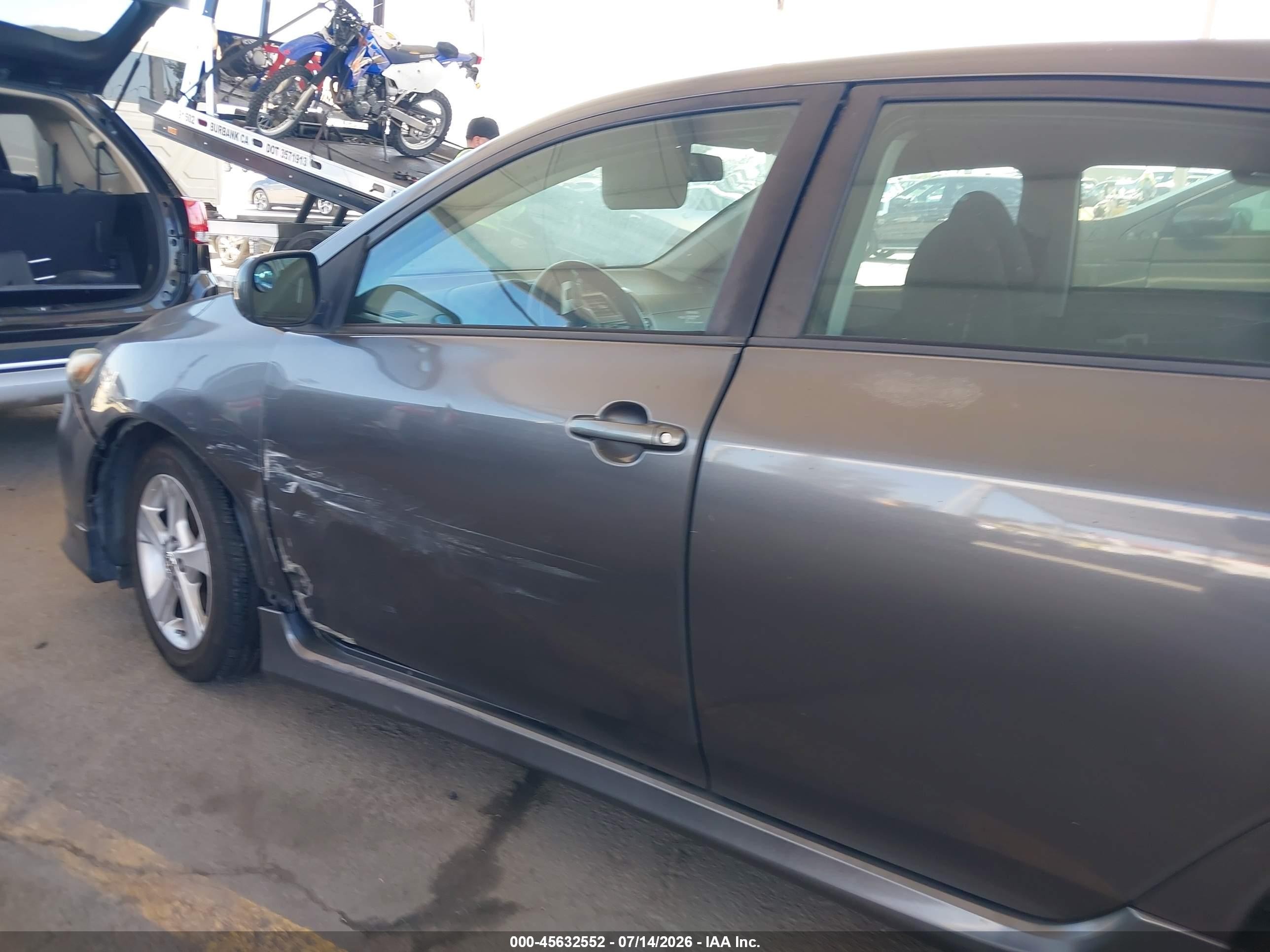 2012 Toyota Corolla S Gray vin: 5YFBU4EE8CP058862