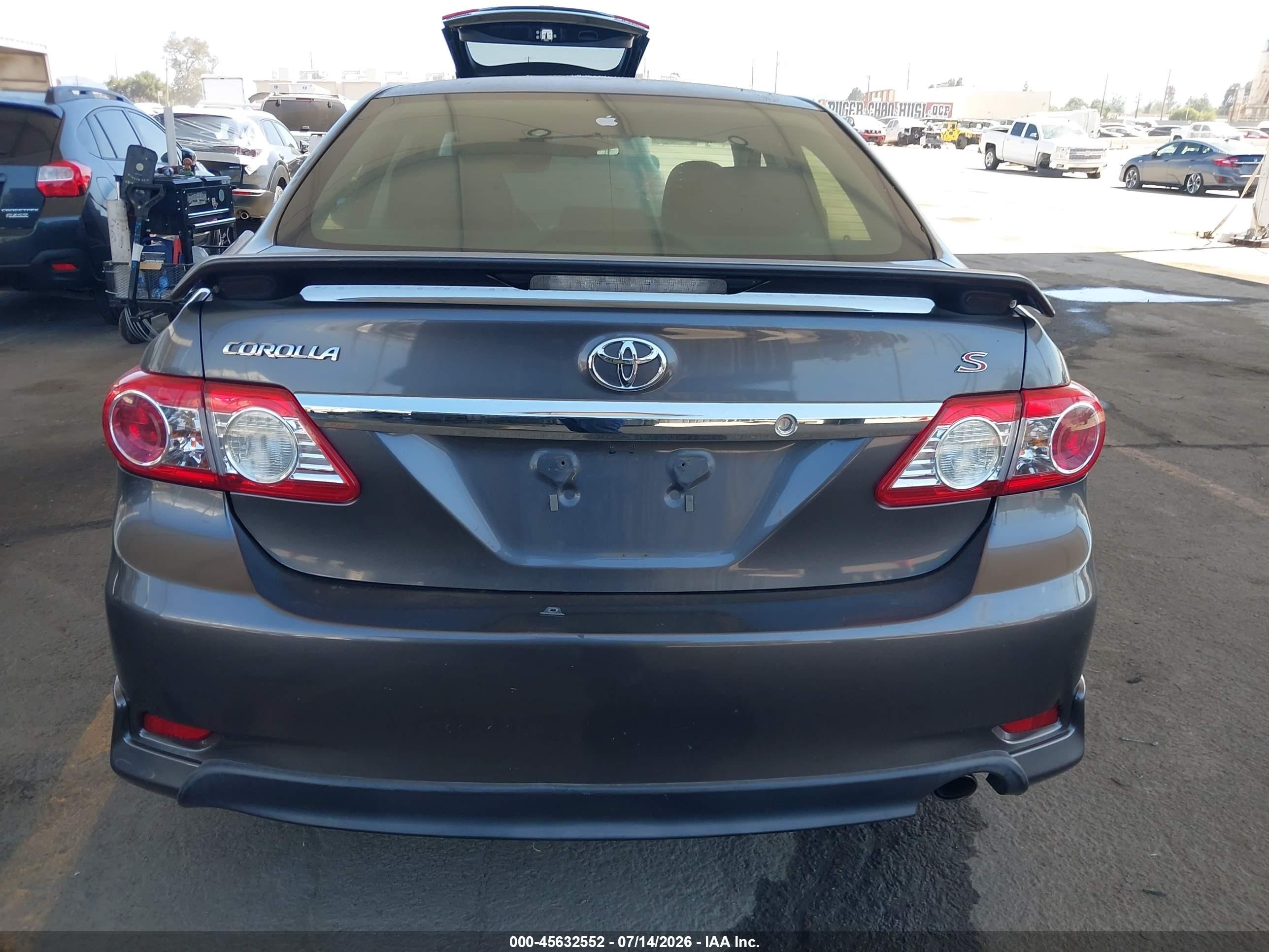 2012 Toyota Corolla S Gray vin: 5YFBU4EE8CP058862