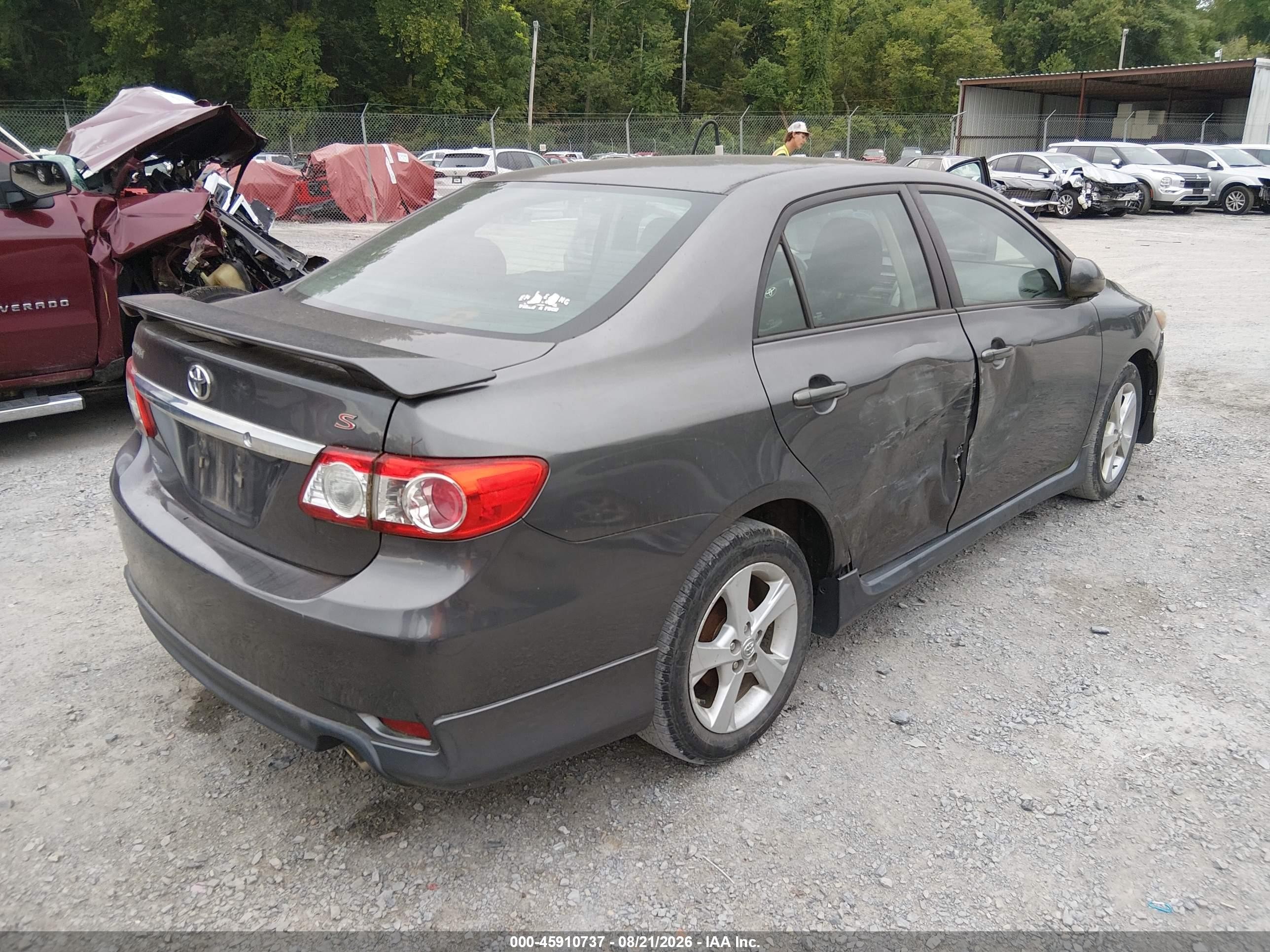 2012 Toyota Corolla S Gray vin: 5YFBU4EE8CP062880