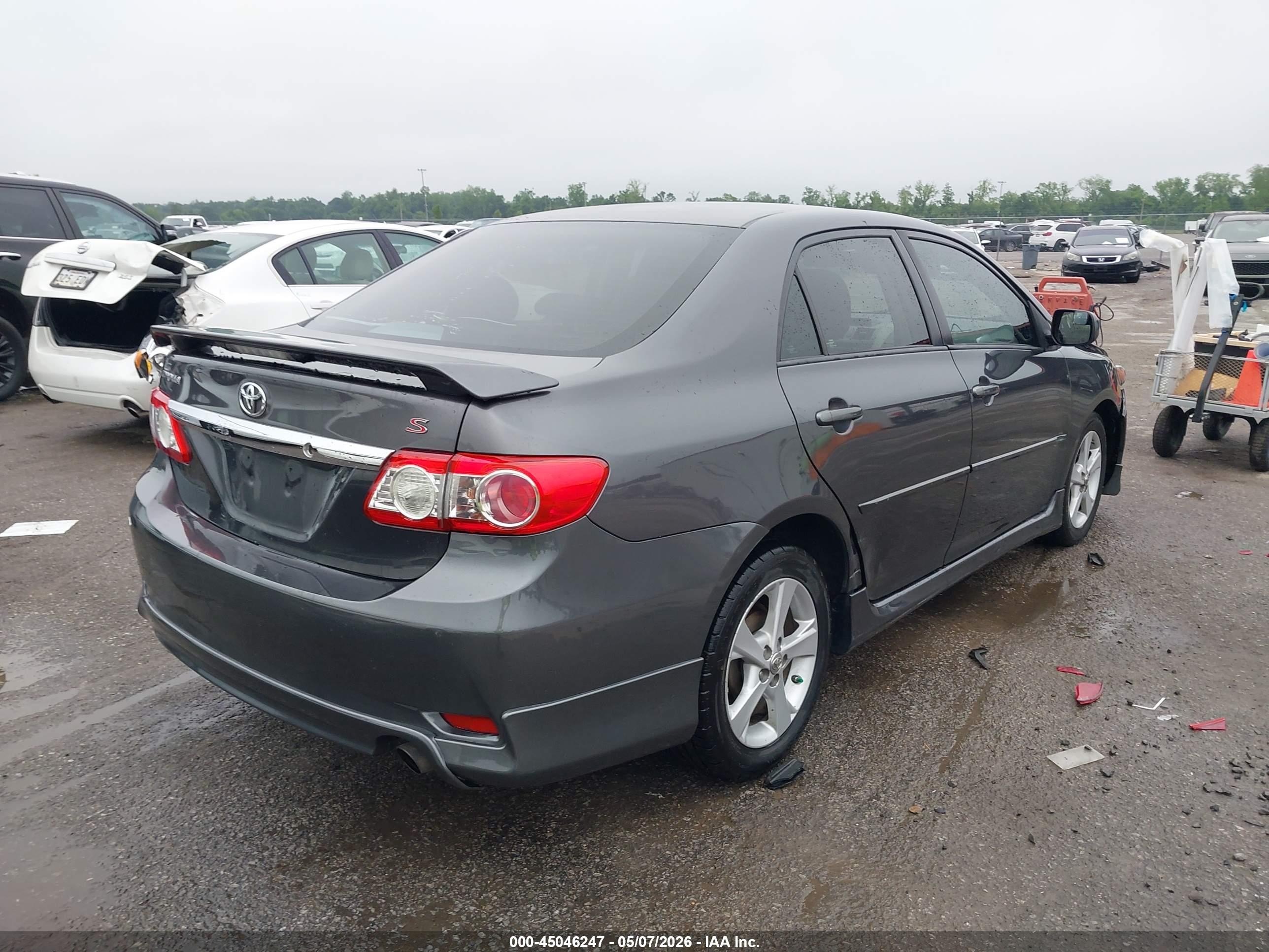 2012 Toyota Corolla L/le/s Gray vin: 5YFBU4EE8CP072633