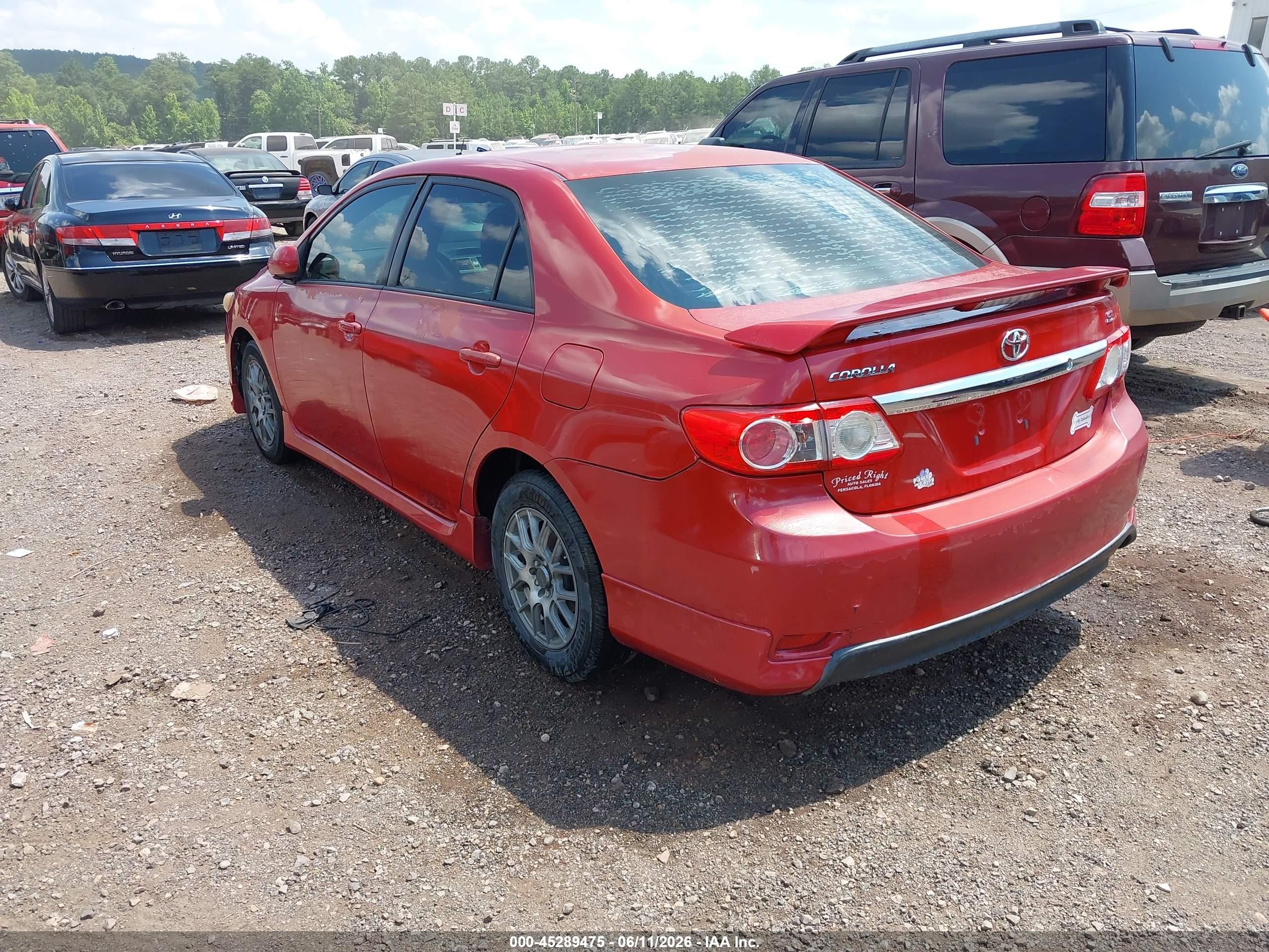 2013 Toyota Corolla S Red vin: 5YFBU4EE8DP076182