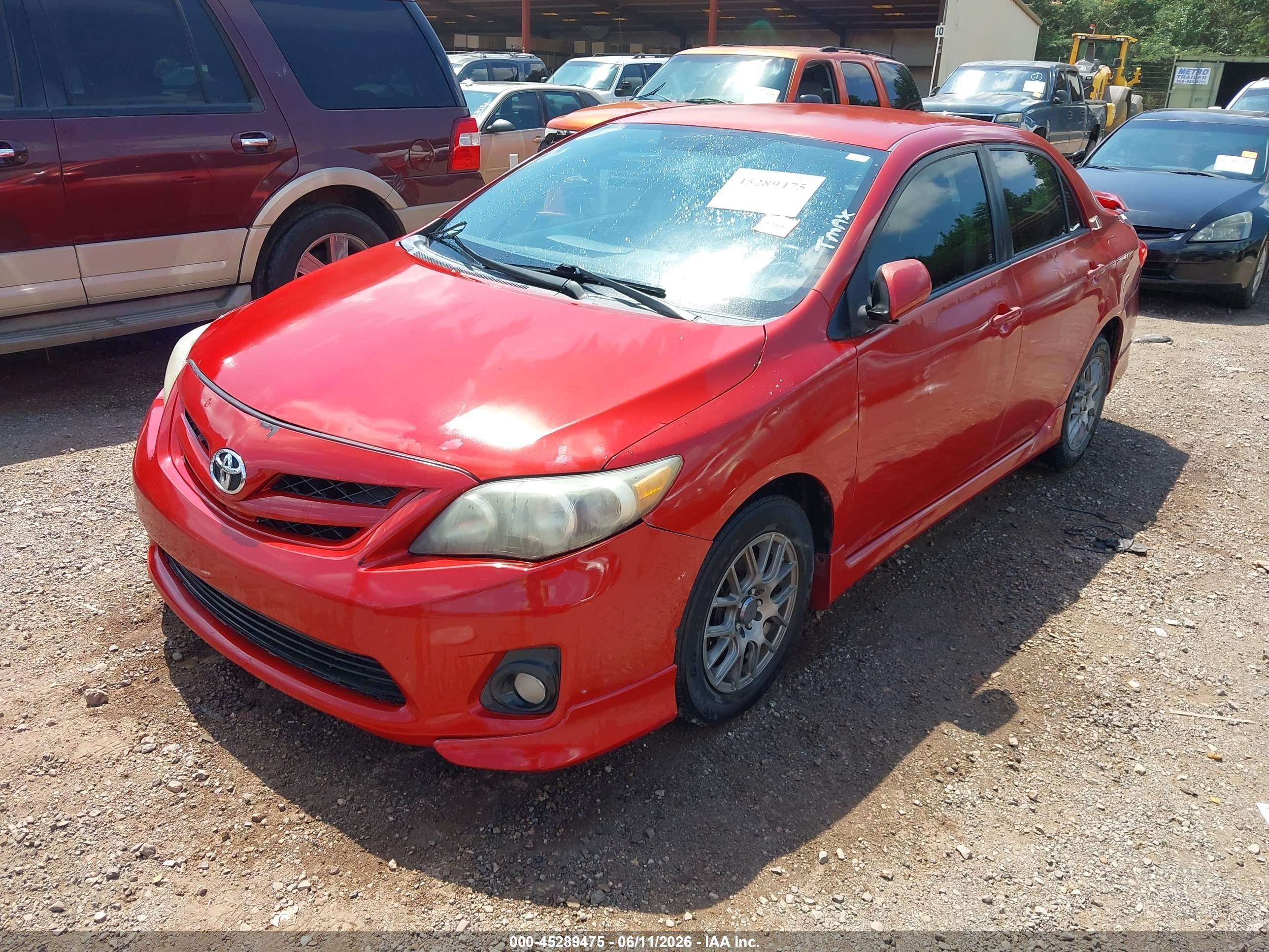 2013 Toyota Corolla S Red vin: 5YFBU4EE8DP076182