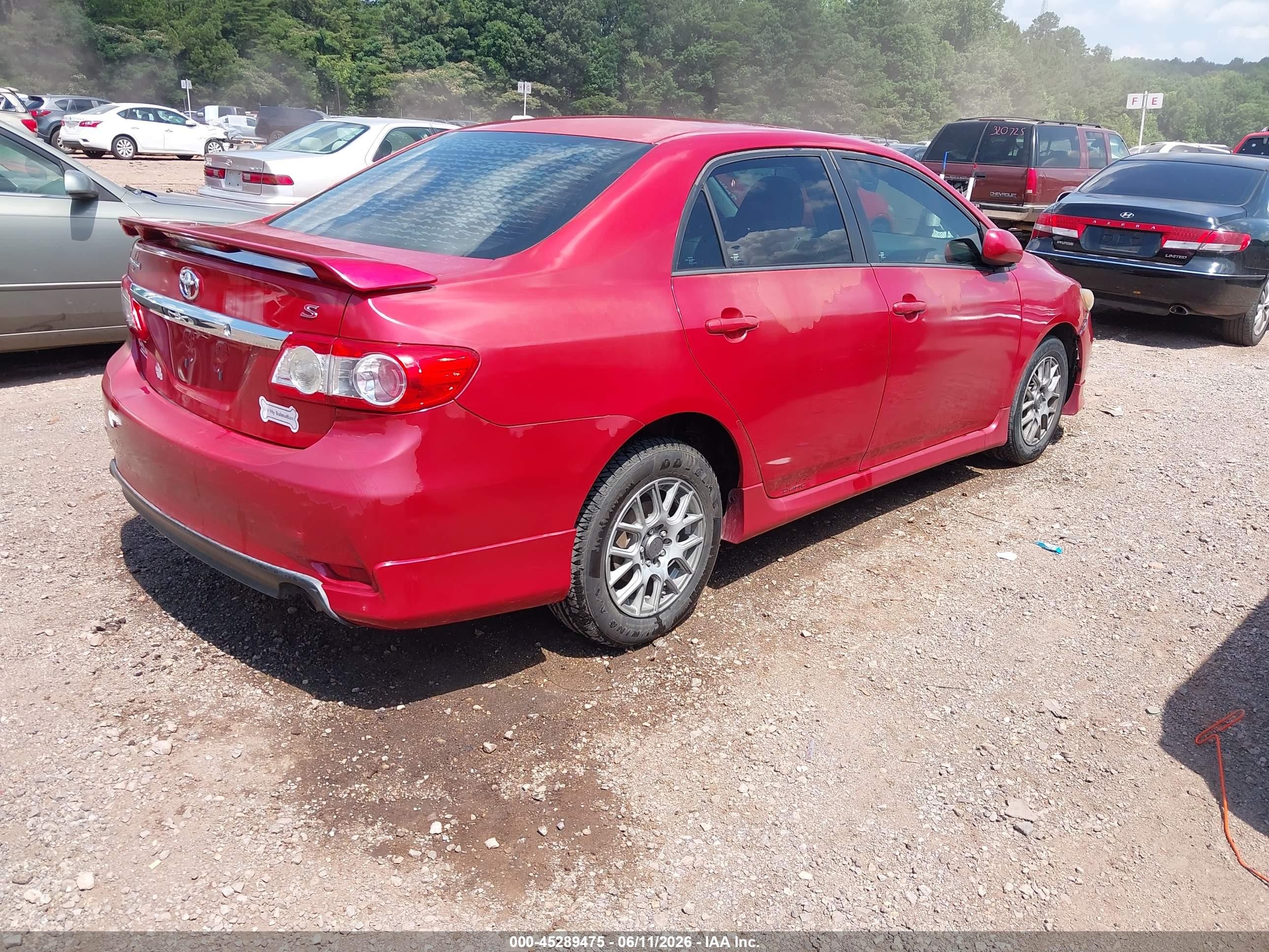 2013 Toyota Corolla S Red vin: 5YFBU4EE8DP076182