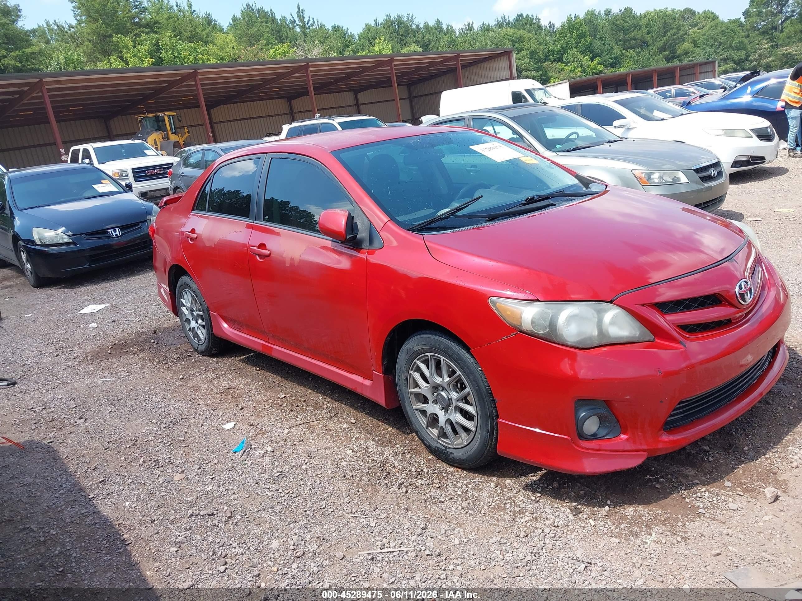 2013 Toyota Corolla S Red vin: 5YFBU4EE8DP076182