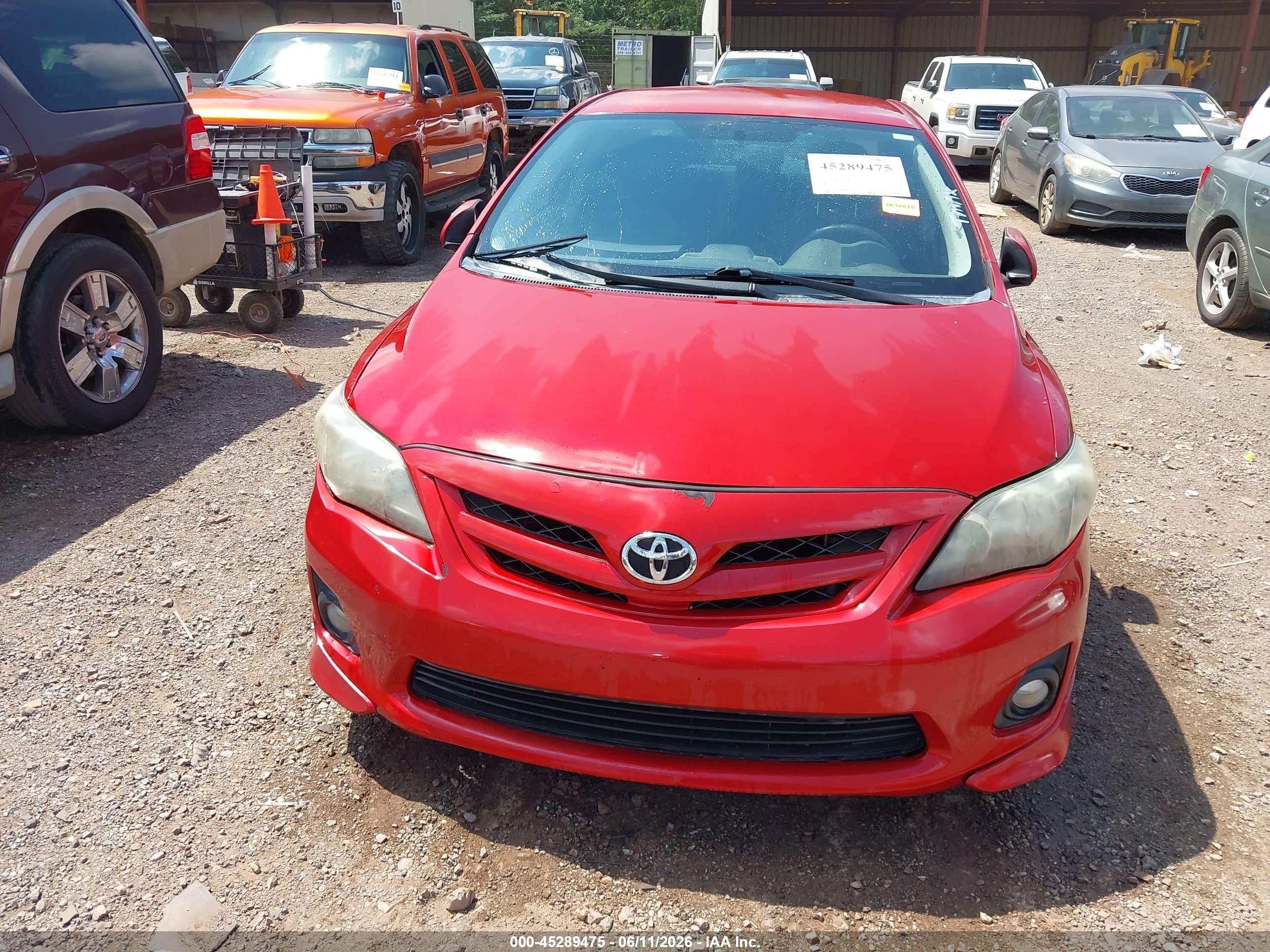 2013 Toyota Corolla S Red vin: 5YFBU4EE8DP076182