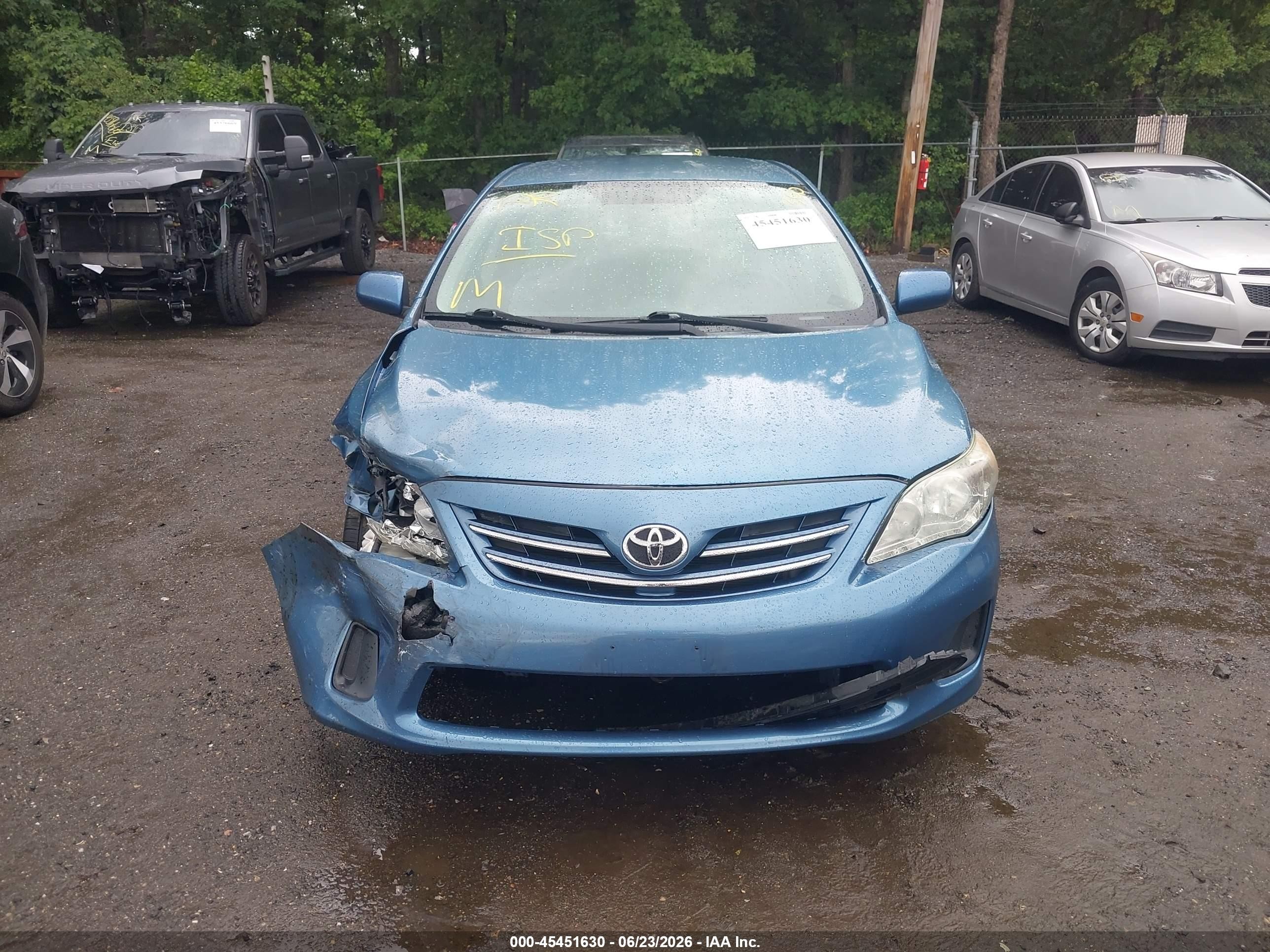 2013 Toyota Corolla Le Blue vin: 5YFBU4EE8DP078434
