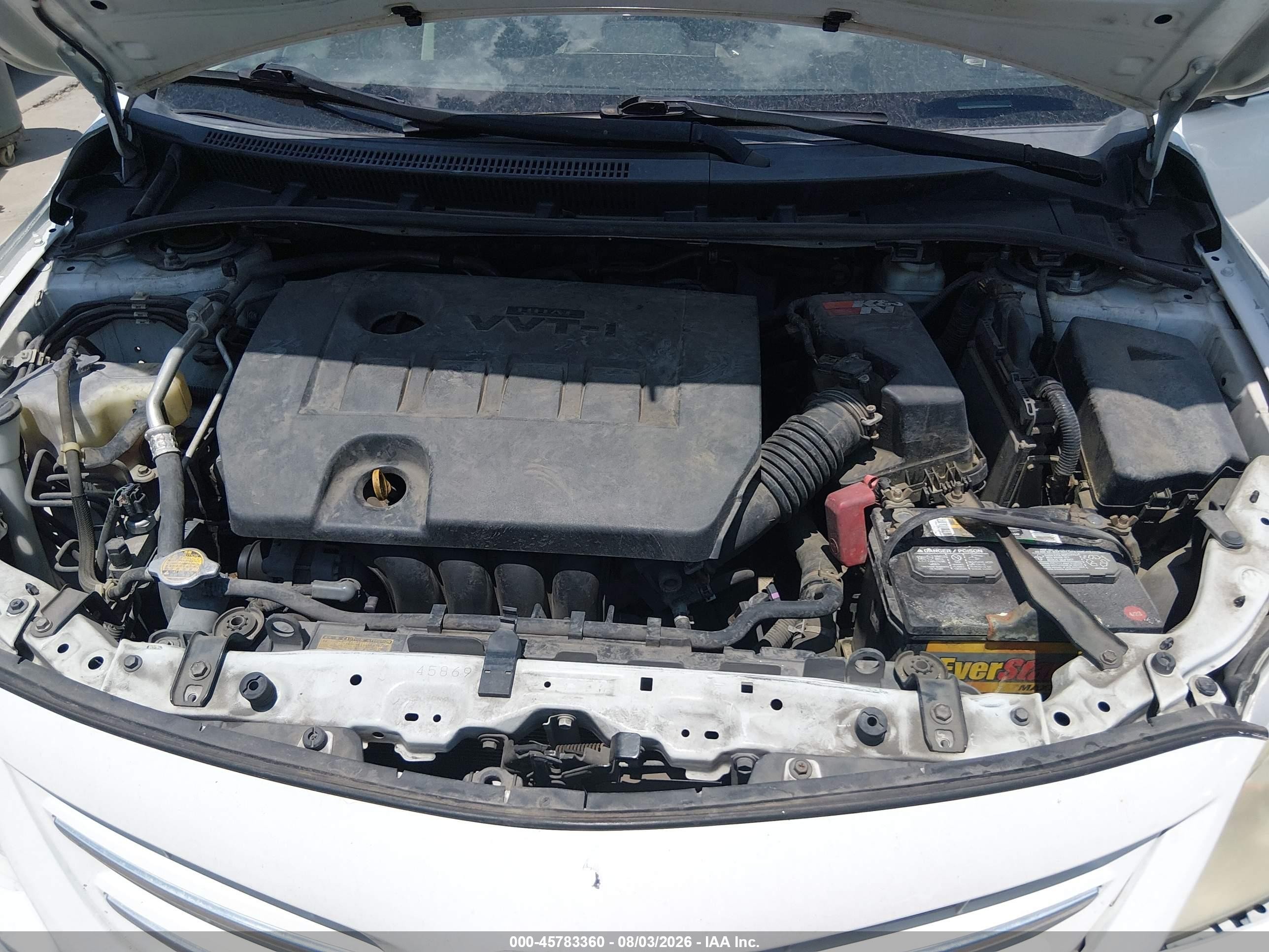 2013 Toyota Corolla Le White vin: 5YFBU4EE8DP096741