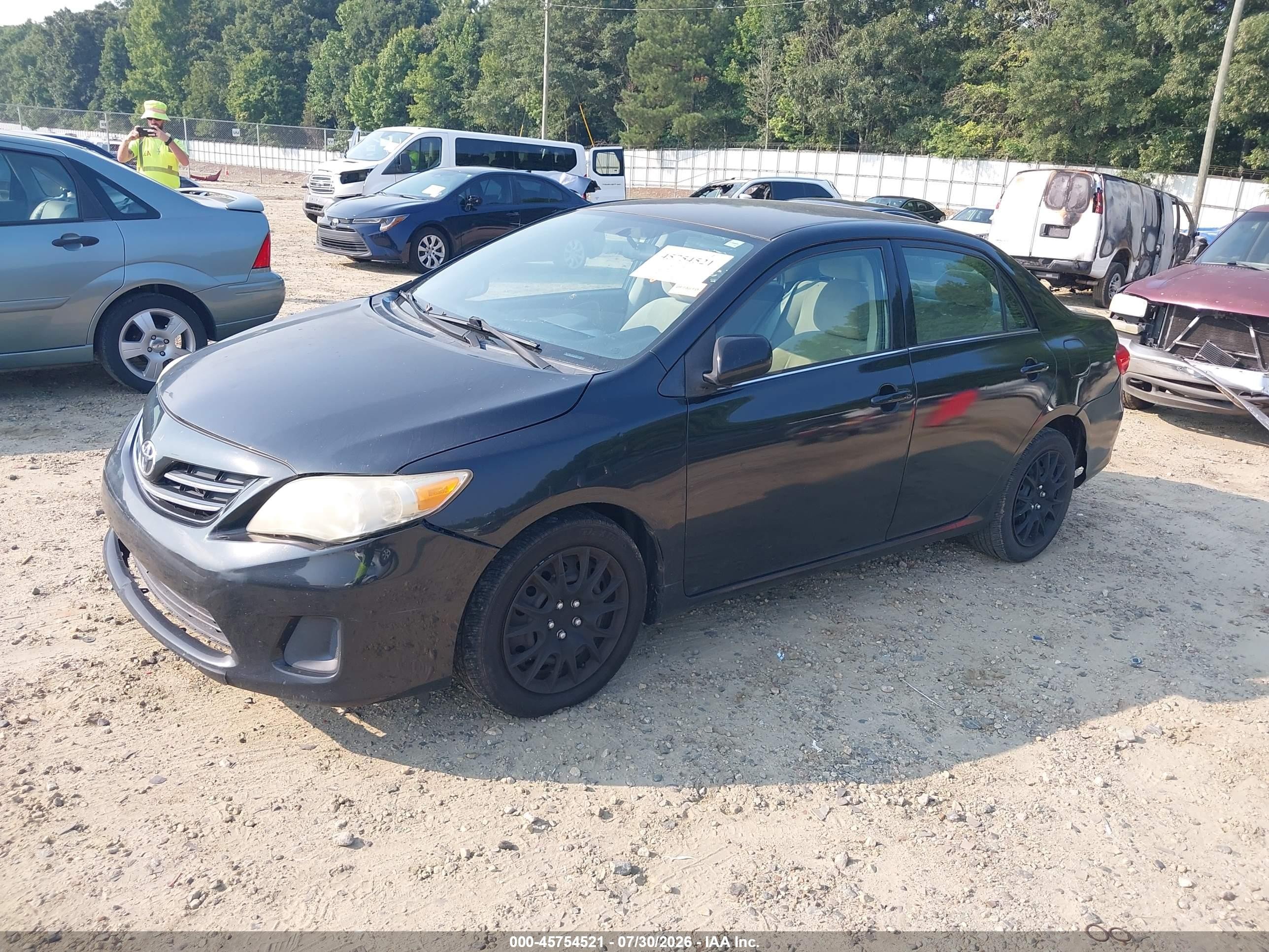 2013 Toyota Corolla Le Черный vin: 5YFBU4EE8DP104174