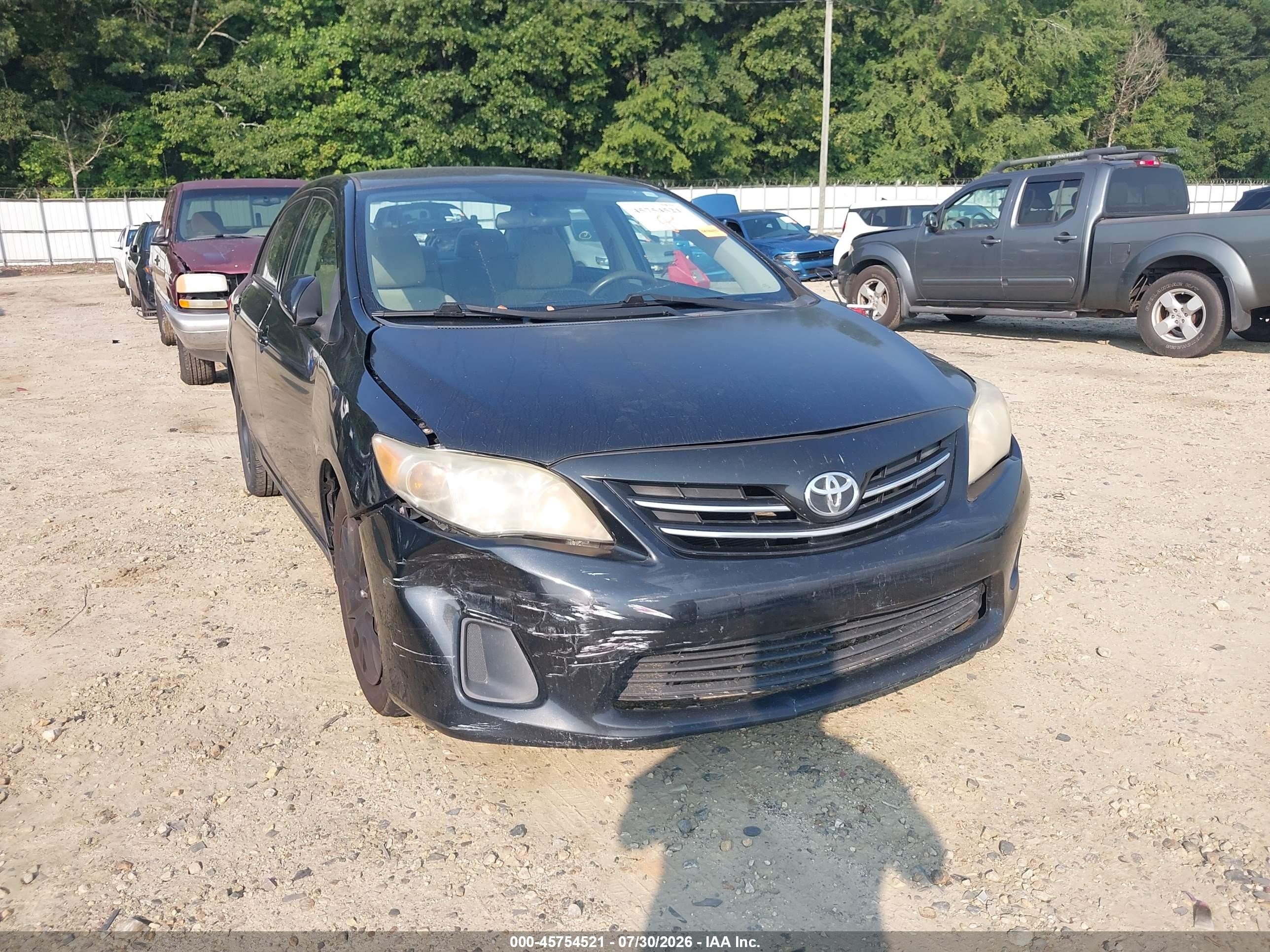 2013 Toyota Corolla Le Черный vin: 5YFBU4EE8DP104174
