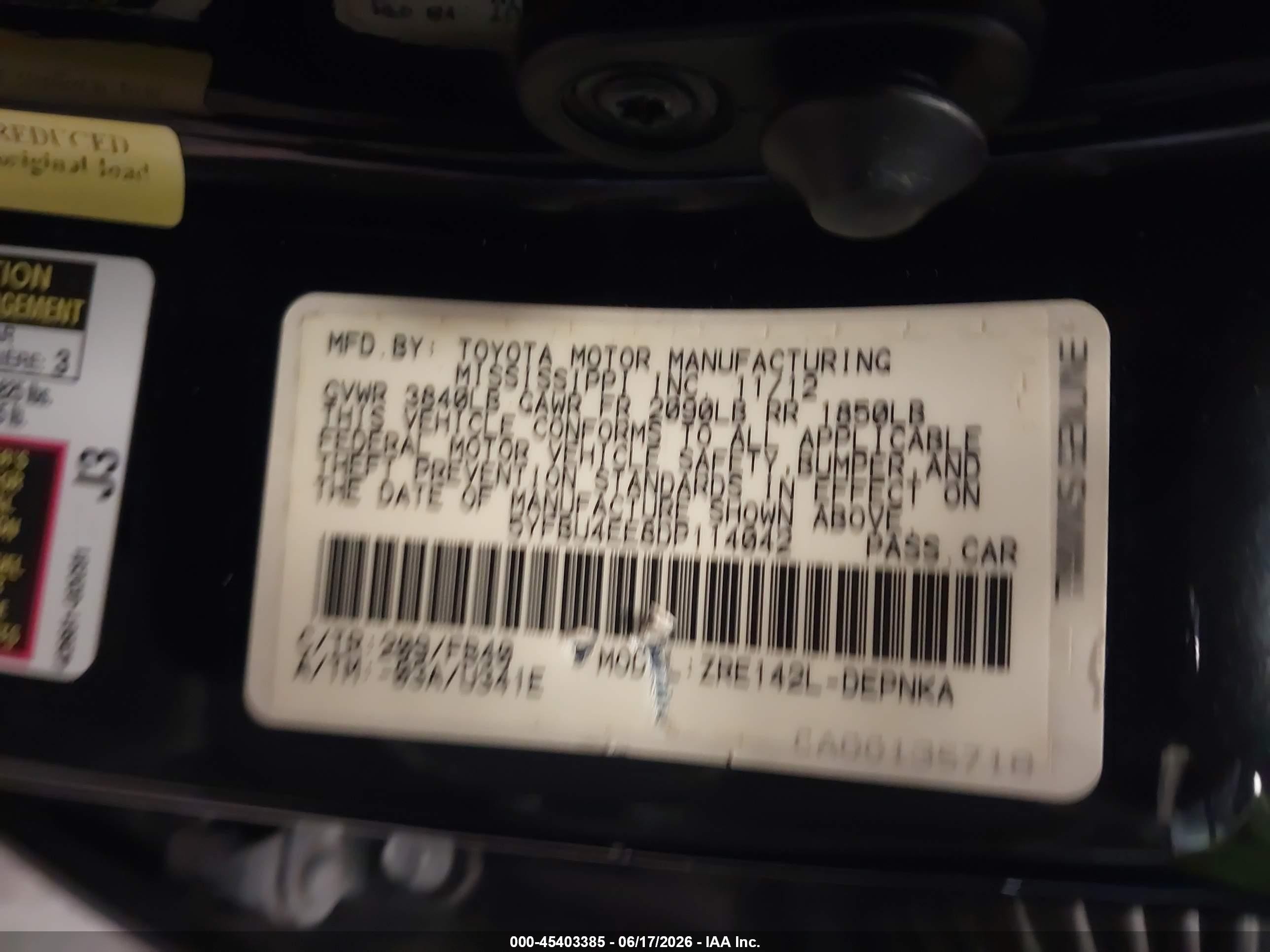 2013 Toyota Corolla Le Черный vin: 5YFBU4EE8DP114042
