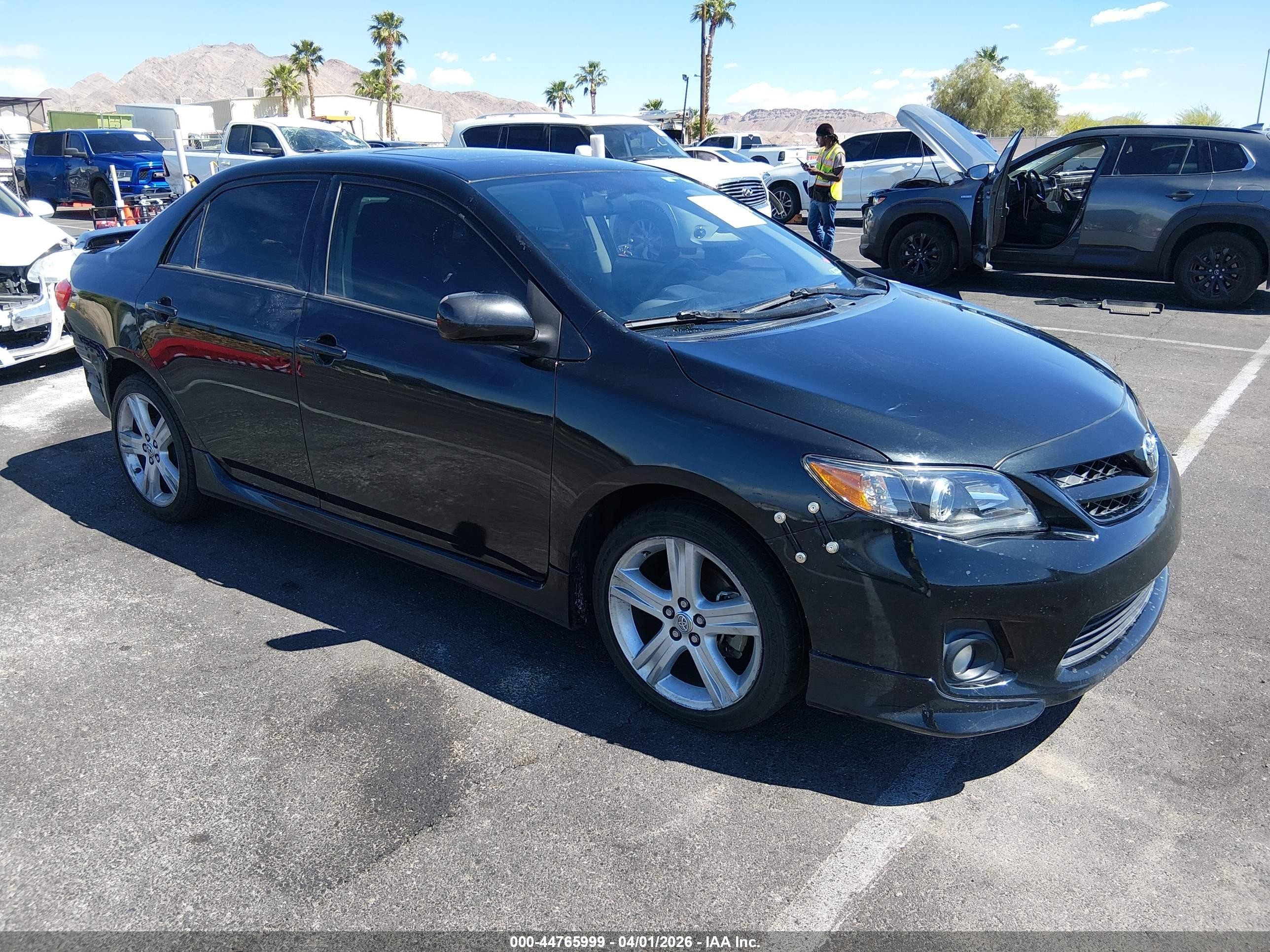 2013 Toyota Corolla S Black vin: 5YFBU4EE8DP114882