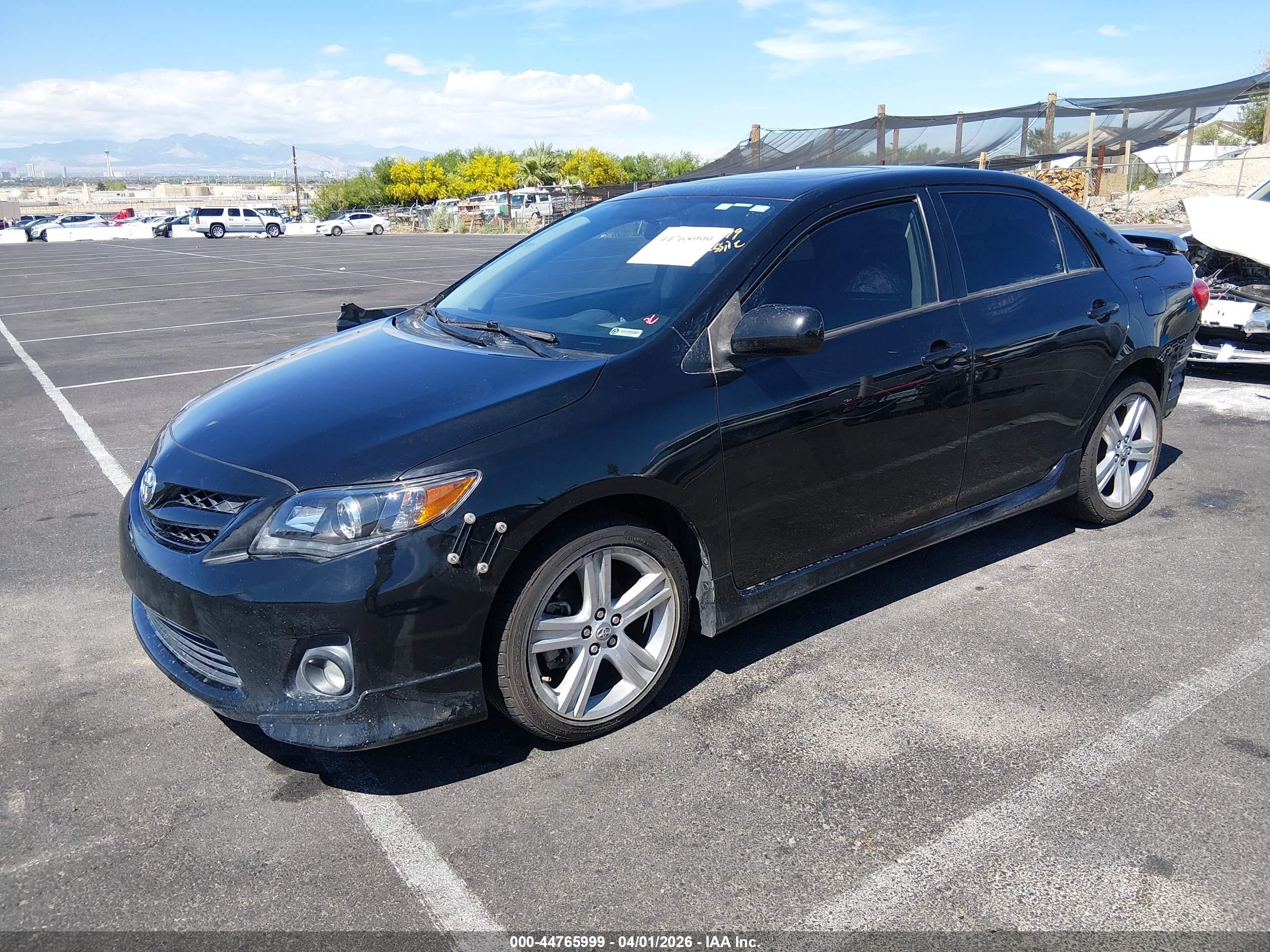 2013 Toyota Corolla S Black vin: 5YFBU4EE8DP114882
