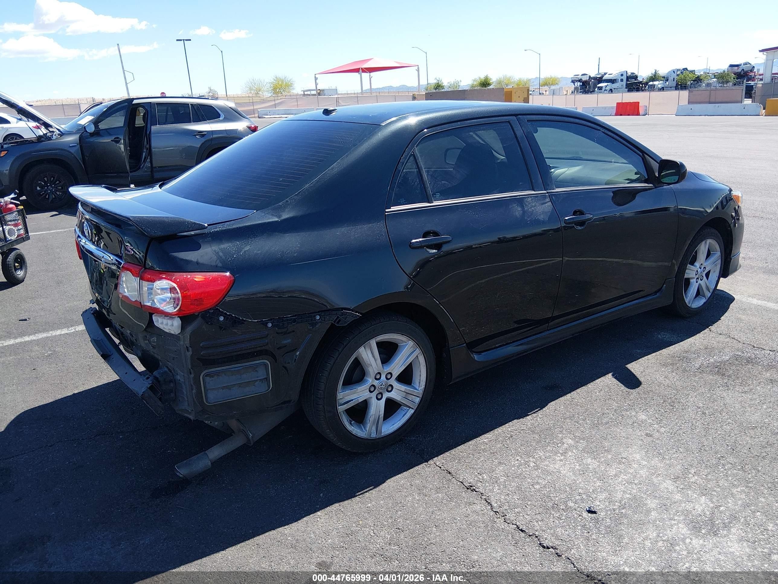 2013 Toyota Corolla S Black vin: 5YFBU4EE8DP114882