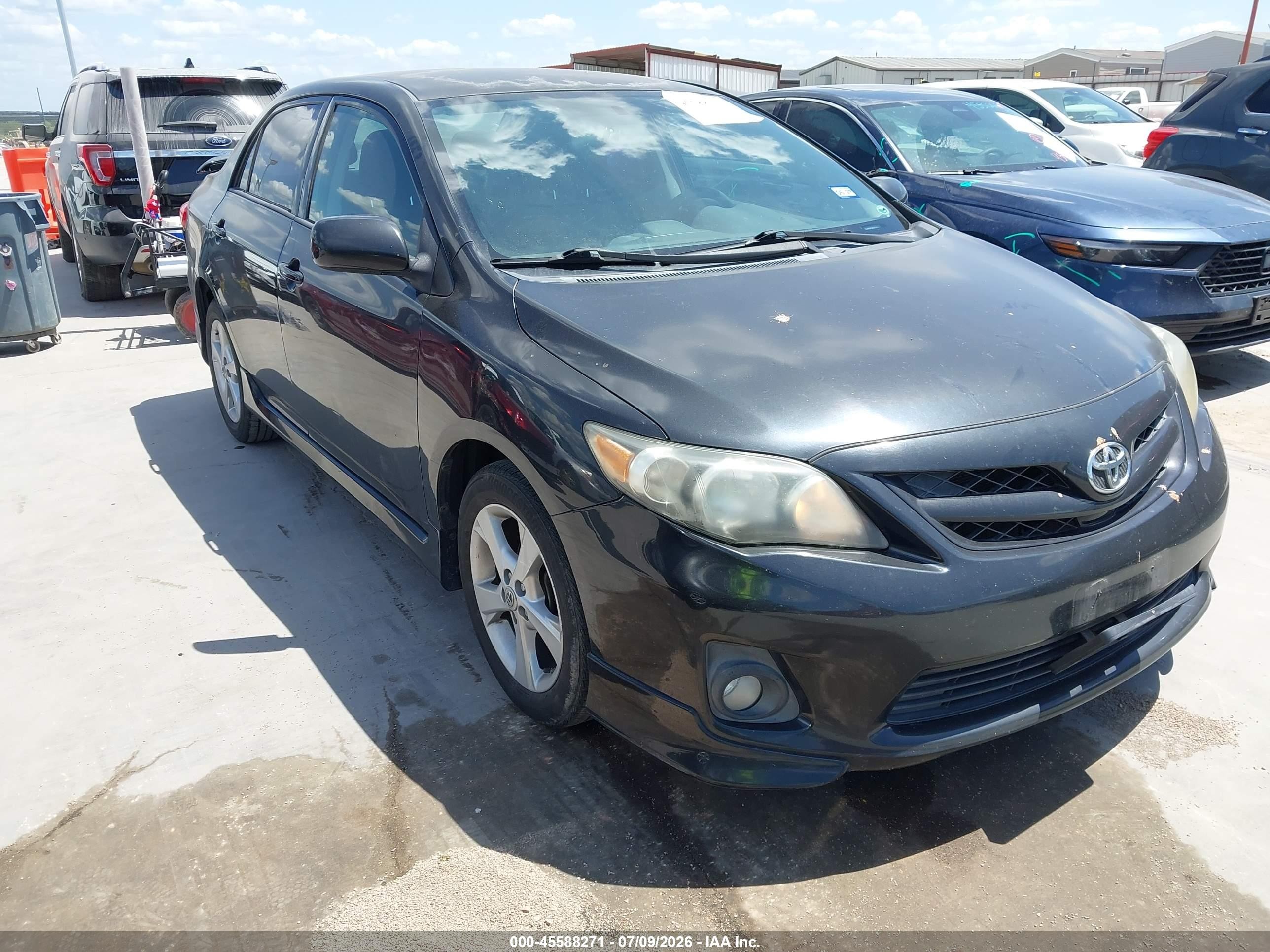 2013 Toyota Corolla S Black vin: 5YFBU4EE8DP122187