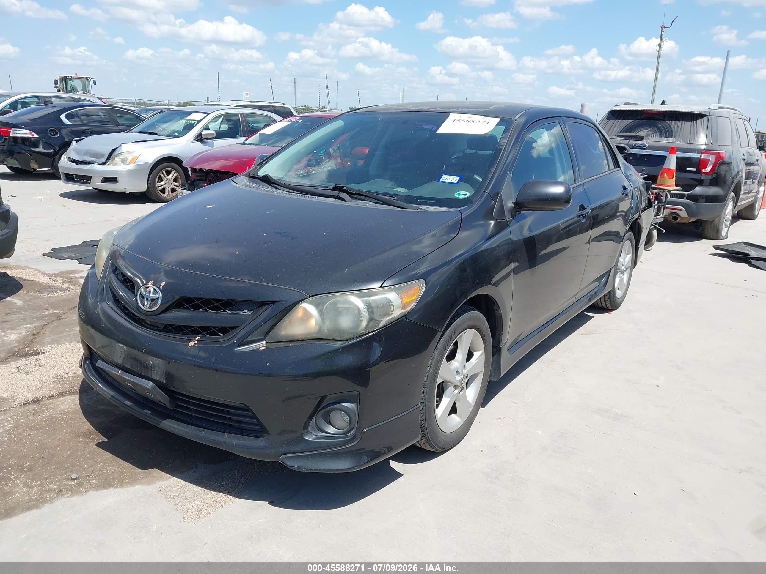 2013 Toyota Corolla S Black vin: 5YFBU4EE8DP122187
