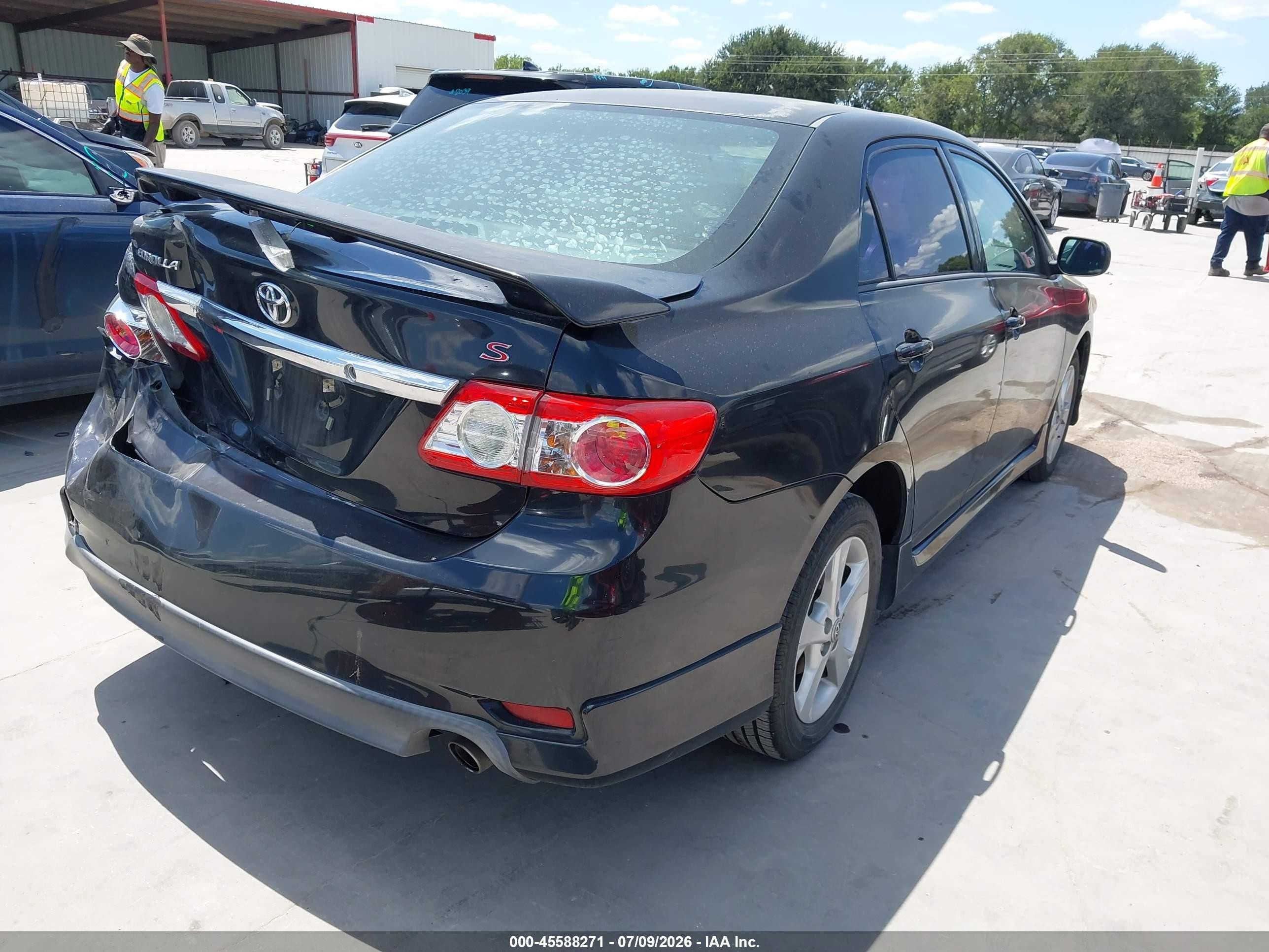 2013 Toyota Corolla S Black vin: 5YFBU4EE8DP122187