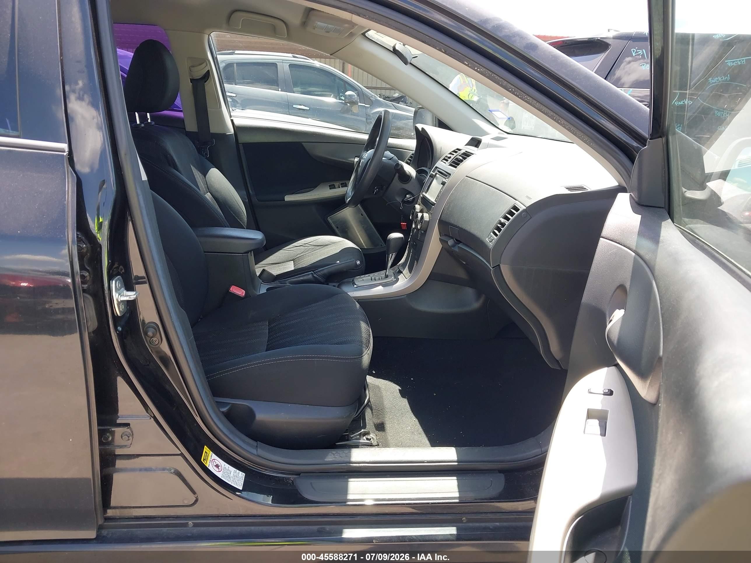 2013 Toyota Corolla S Black vin: 5YFBU4EE8DP122187