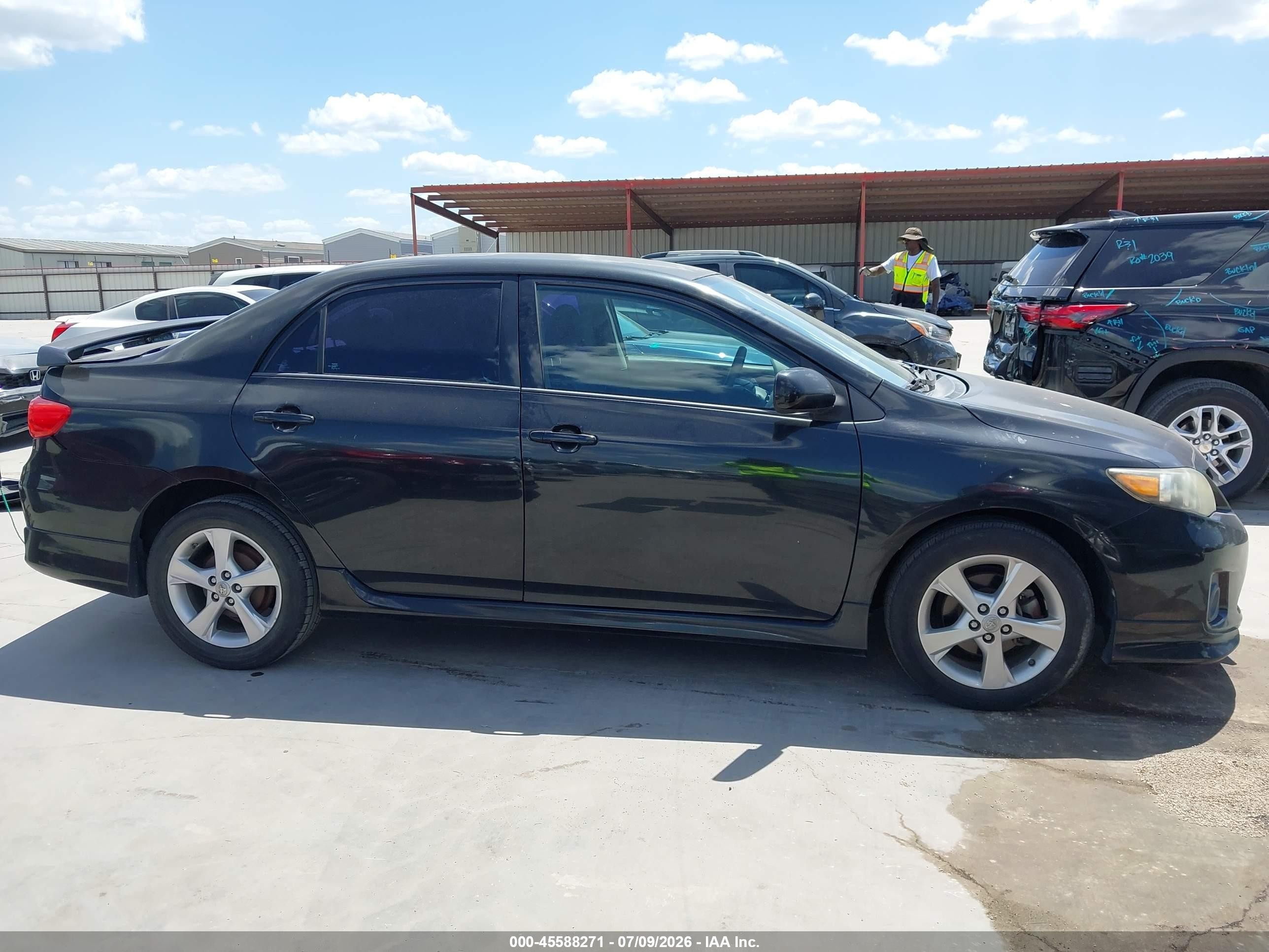 2013 Toyota Corolla S Black vin: 5YFBU4EE8DP122187