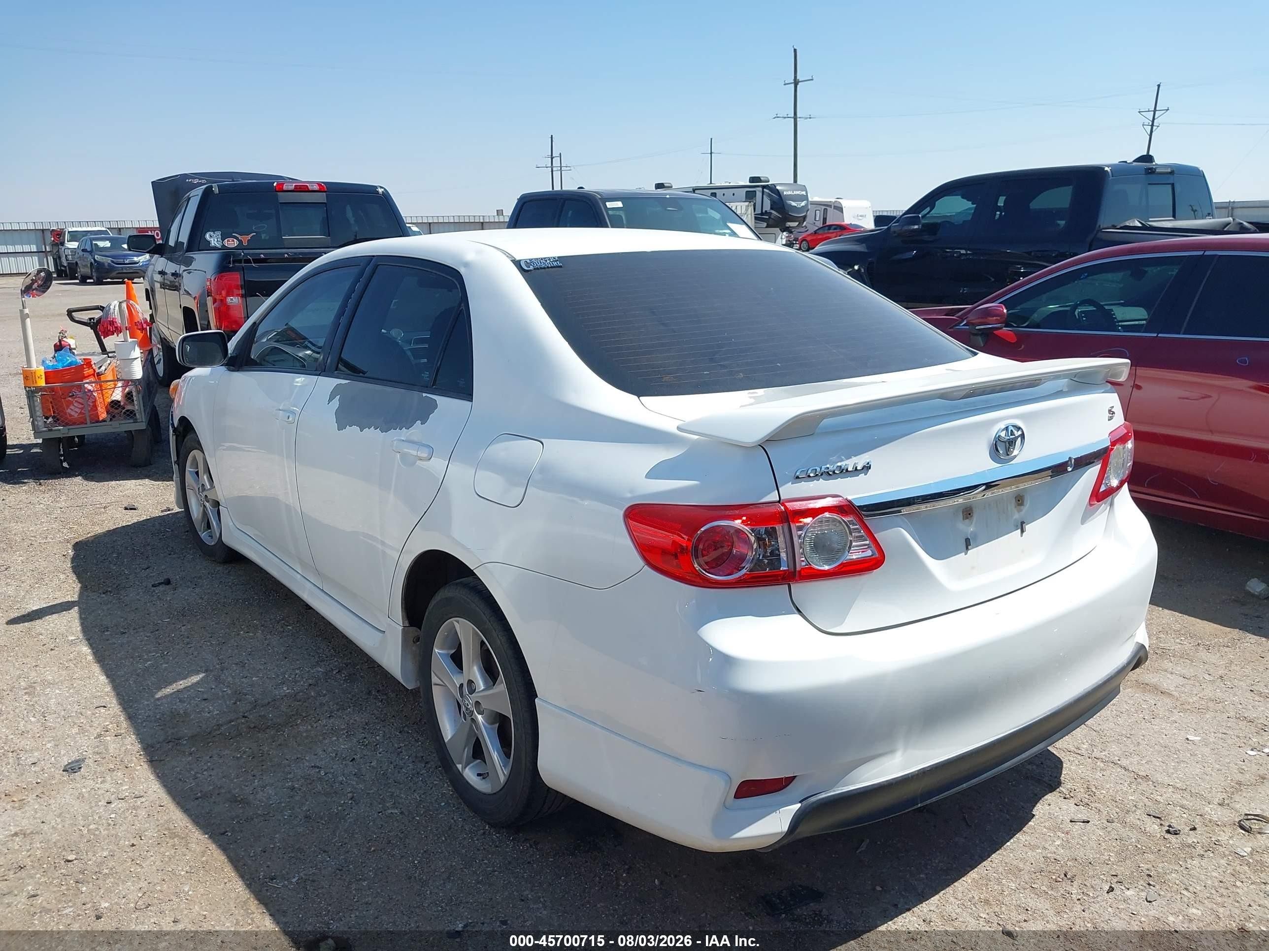 2013 Toyota Corolla S White vin: 5YFBU4EE8DP125722