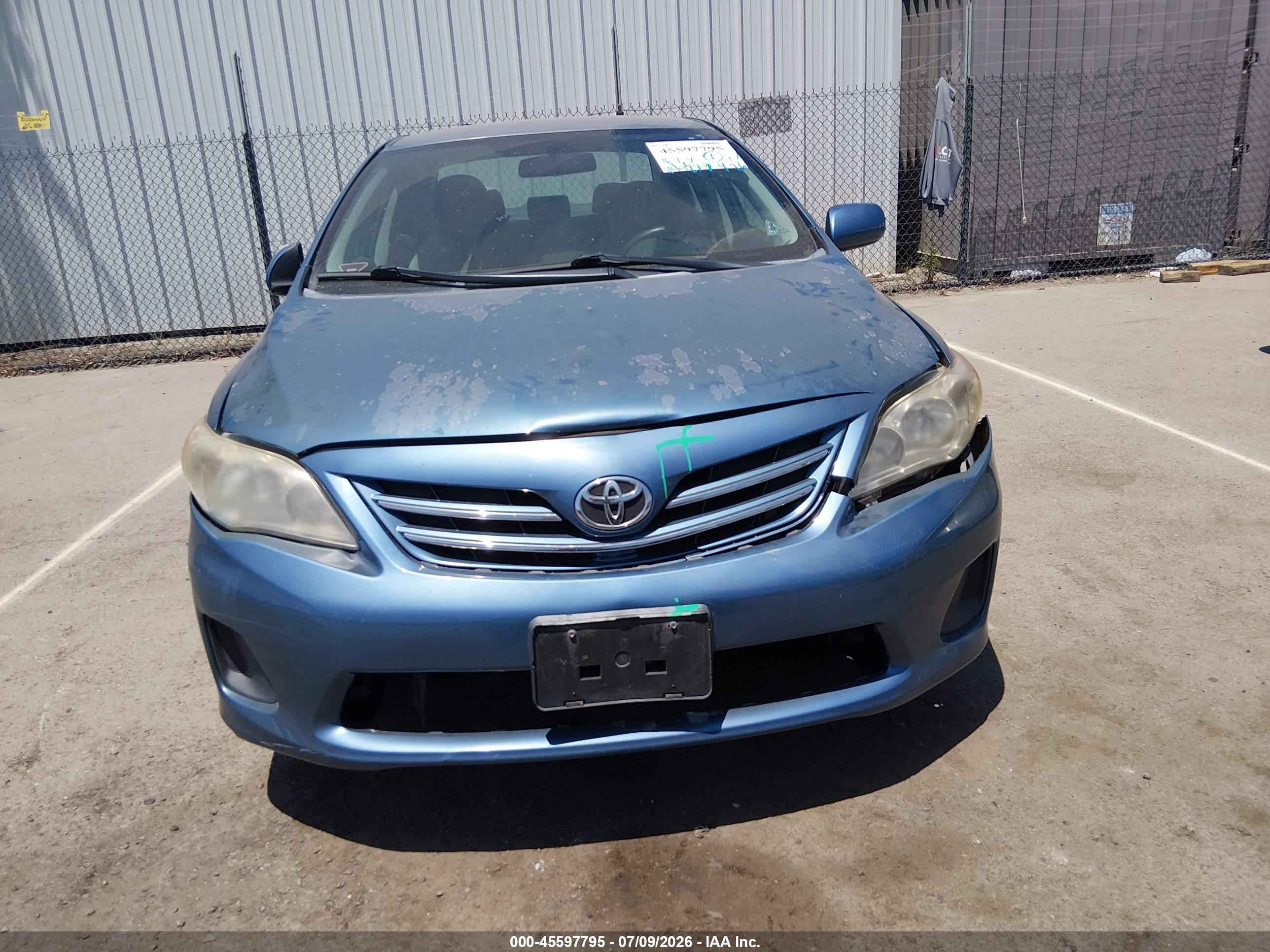 2013 Toyota Corolla Le Blue vin: 5YFBU4EE8DP128541