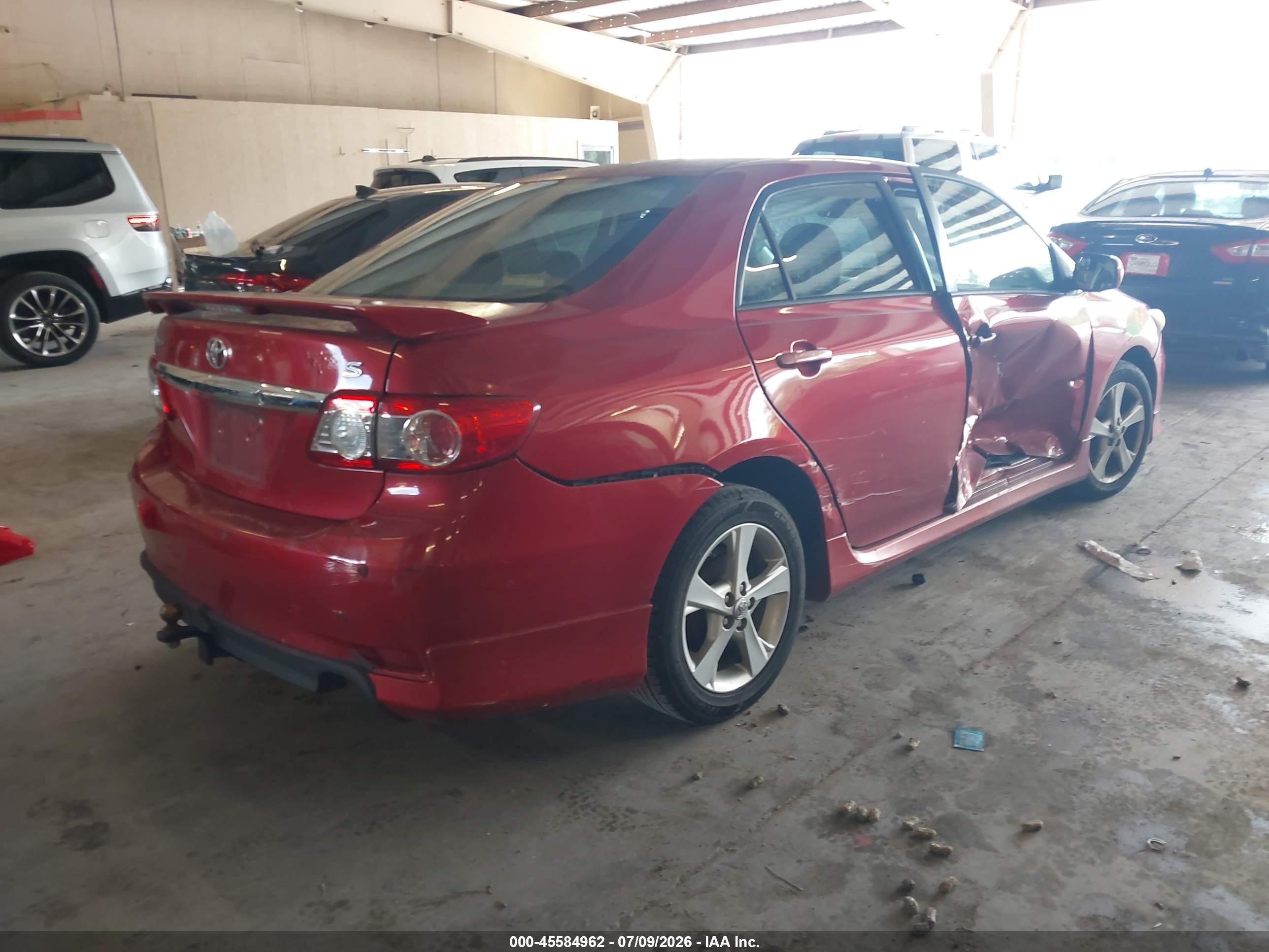 2013 Toyota Corolla S Red vin: 5YFBU4EE8DP134520